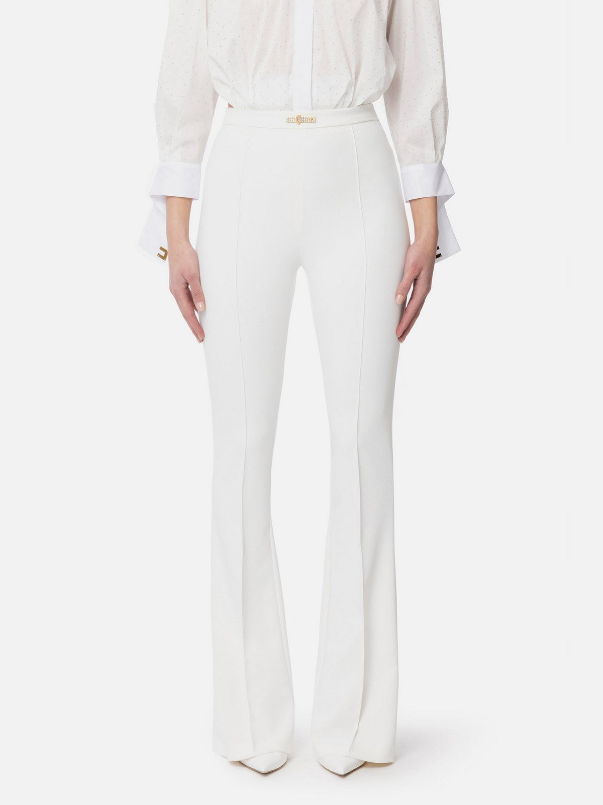 ELISABETTA FRANCHI Pantalone Donna PA09952E2-360 Avorio gioboutiqueweb