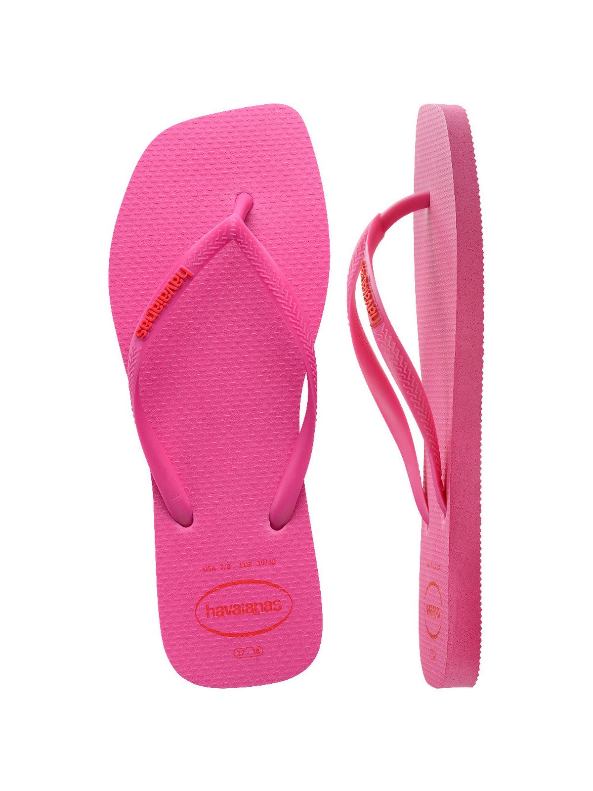 HAVAIANAS Infradito Donna Hav. Slim square logo pop up 4148959.5784 Rosa gioboutiqueweb