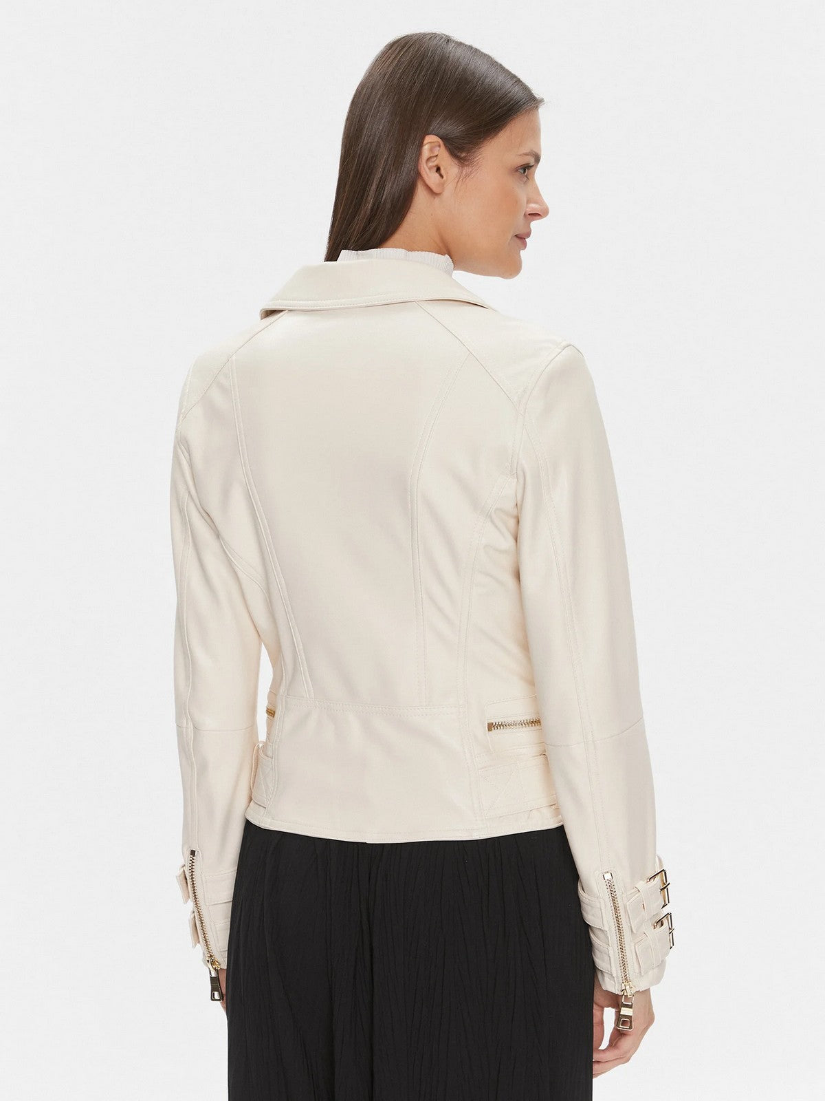 GUESS Giubbino Donna Olivia Moto Jacket W3BL93 K8S30 F1P5 Bianco gioboutiqueweb