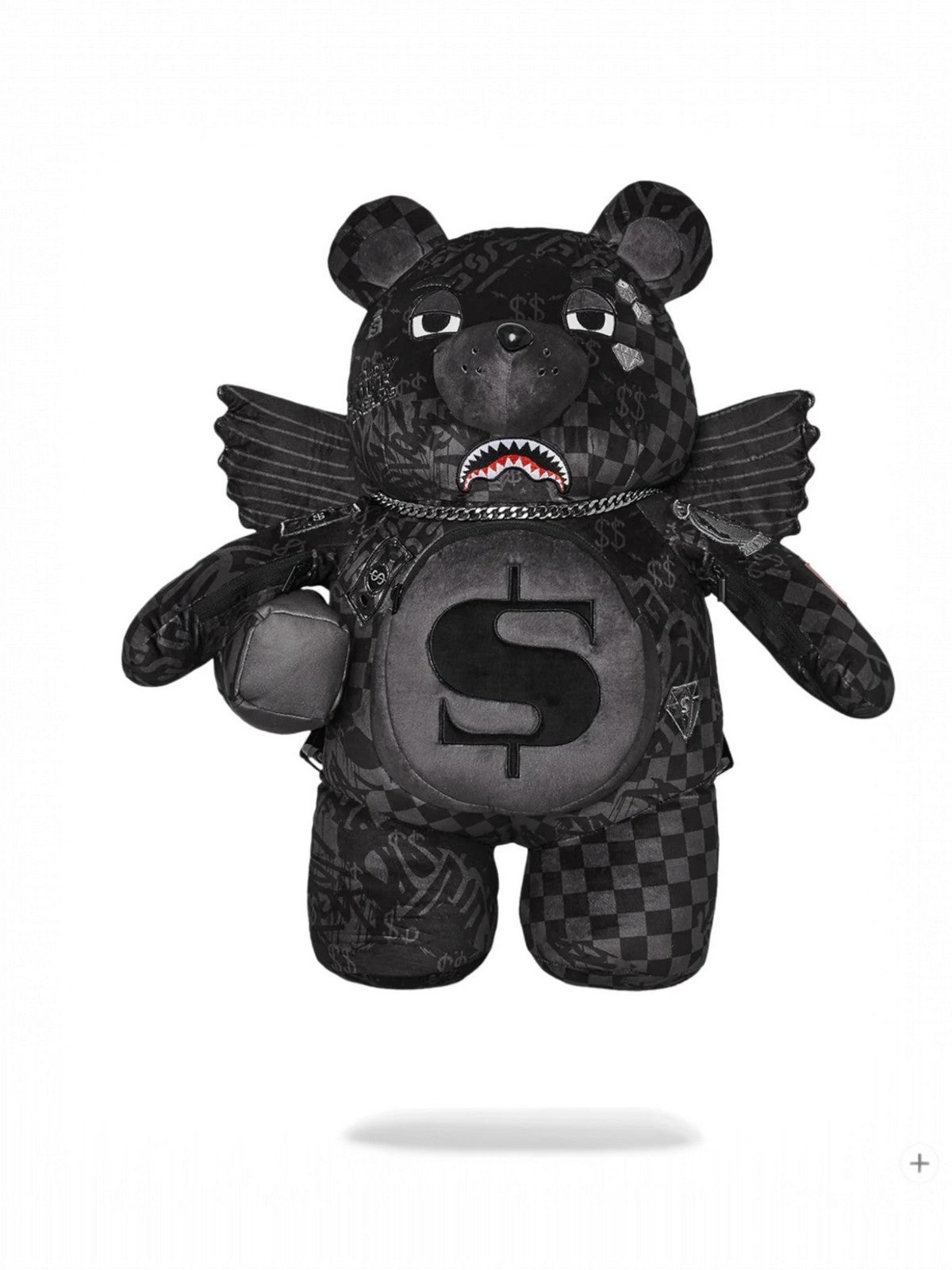 SPRAYGROUND Zaino Uomo 3AM CHECK TEDDY BEAR 910B7280NSZ Nero