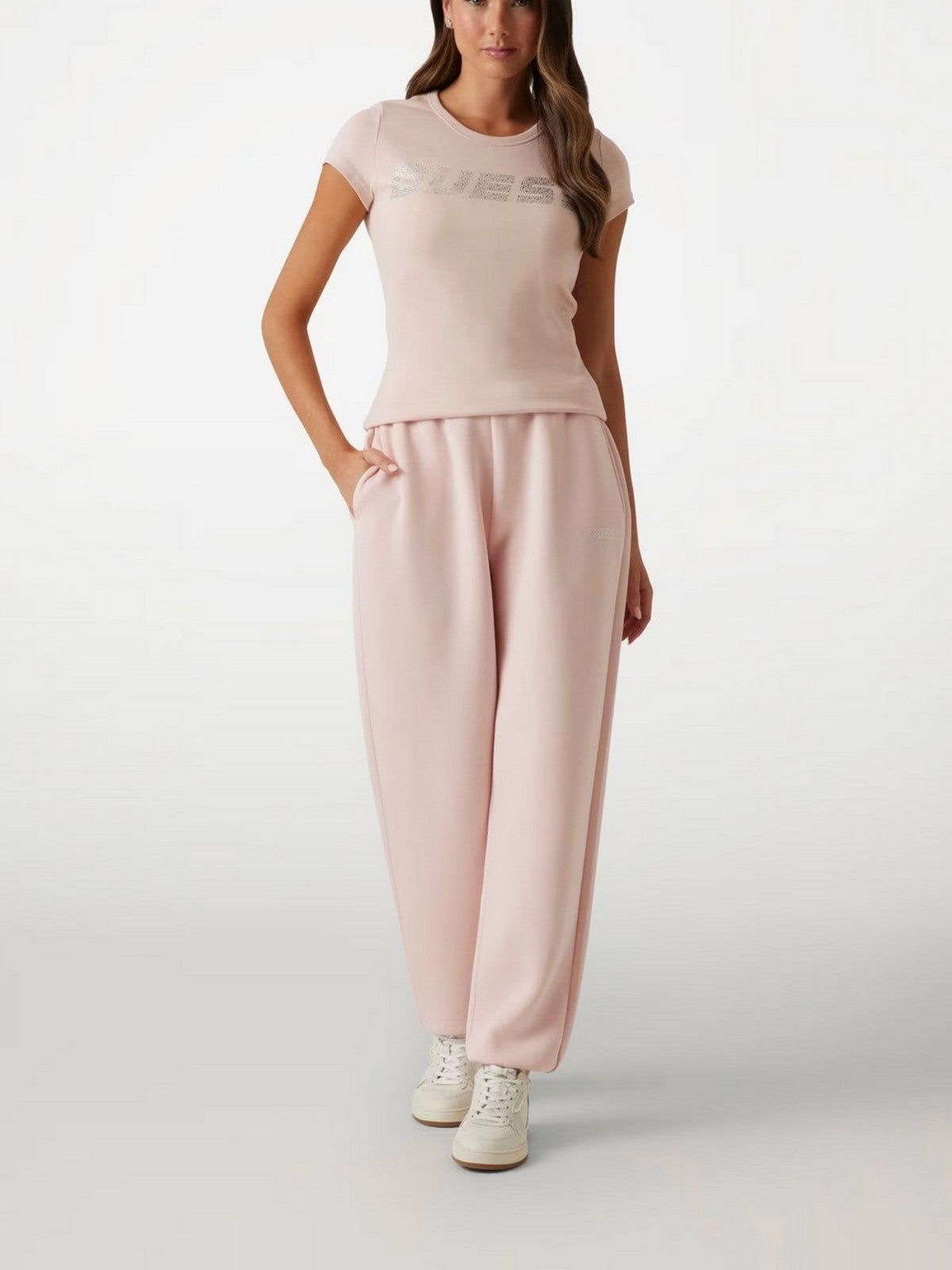 GUESS SPORT T-shirt Donna KIARA SS T-SHIRT V4BI16 KCIV1 G6O1 Rosa