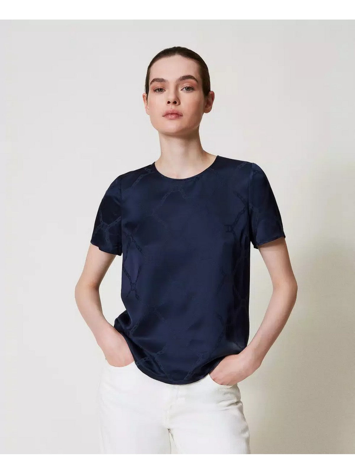 TWINSET Blusa Donna 251TP2012 00384 Blu gioboutiqueweb