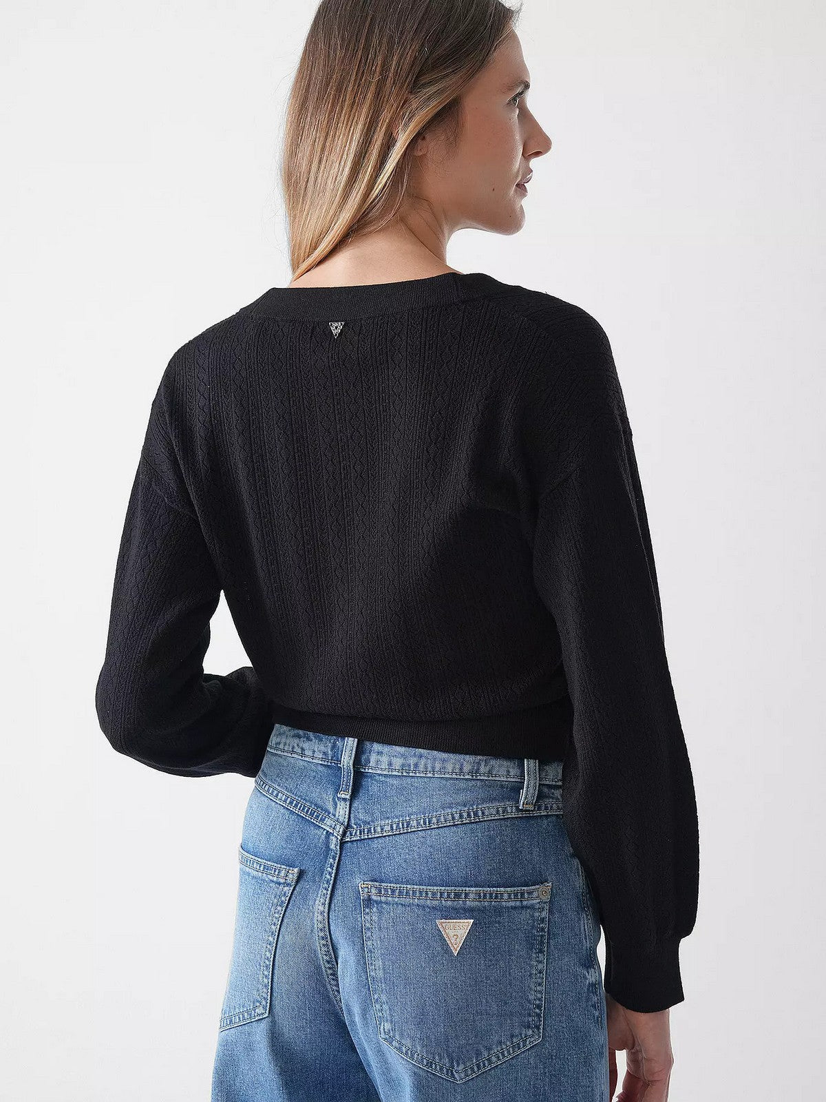 GUESS Cardigan Donna GJ HOODED PUFFER W5YR01 Z2ZK2 JBLK JET BLACK