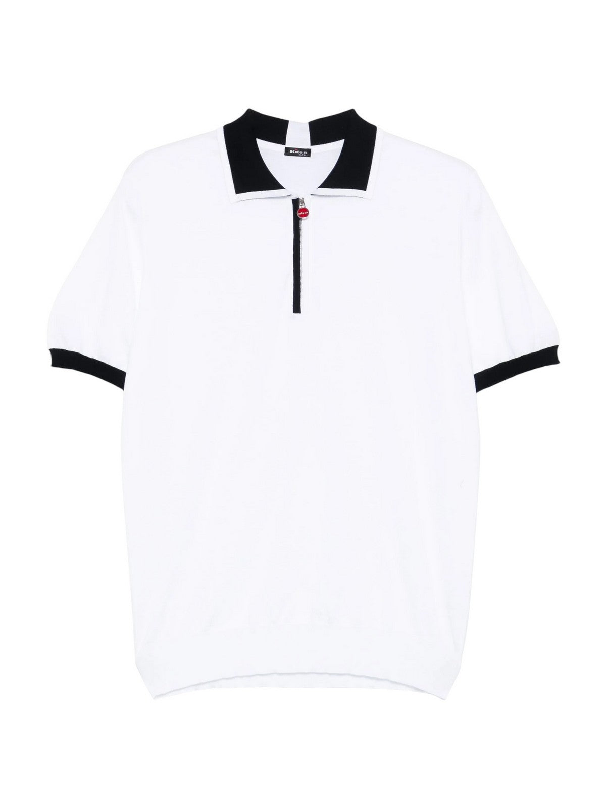 KITON T-Shirt e Polo Uomo UMK0571V110A00E WHITE/DARK BLUE Bianco gioboutiqueweb
