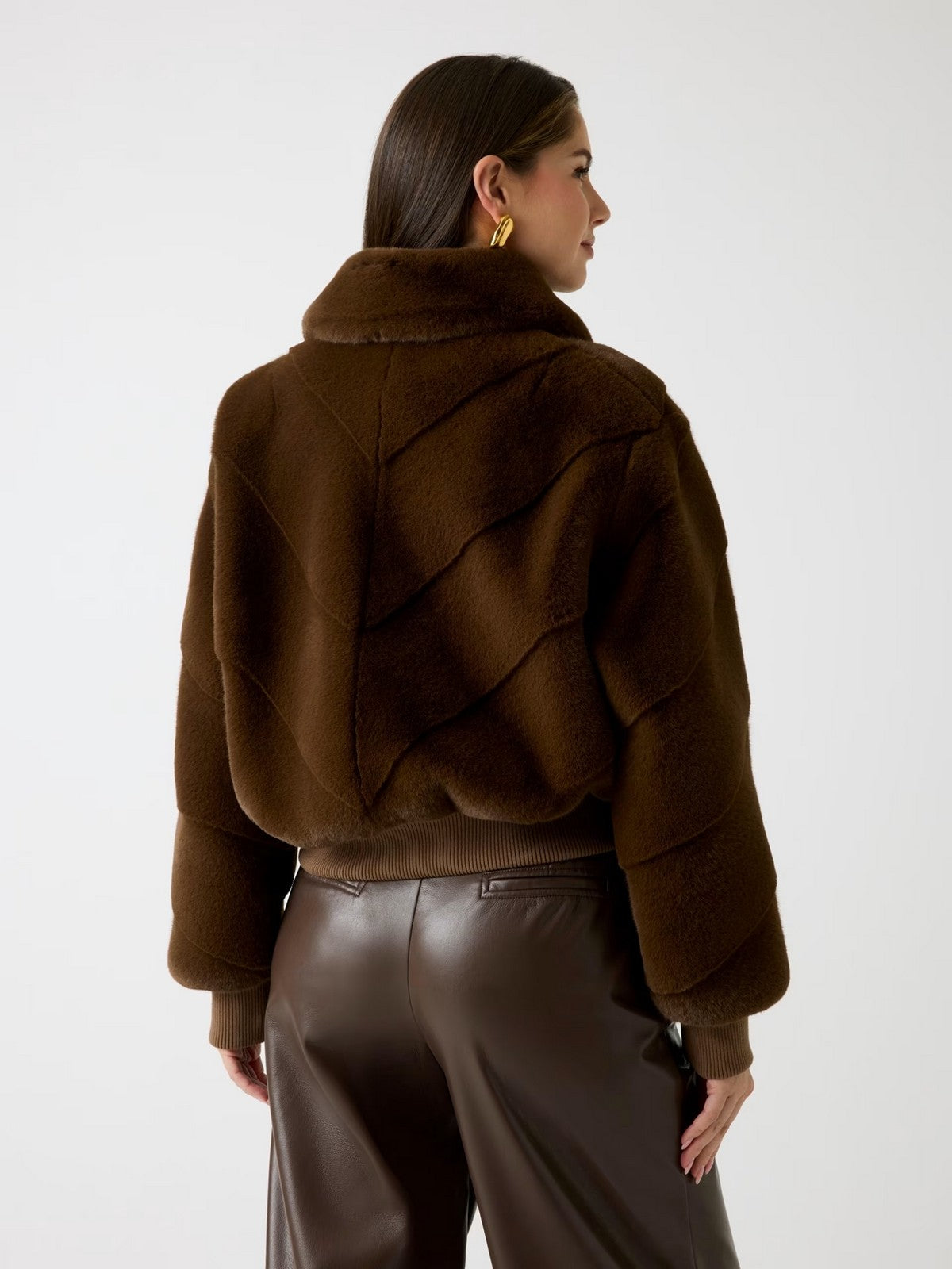 MARCIANO Pelliccia Donna MAYA FAUX FUR JACKET 5BGL11 7375A F1AQ CHOCOLATE BROWNIE MU