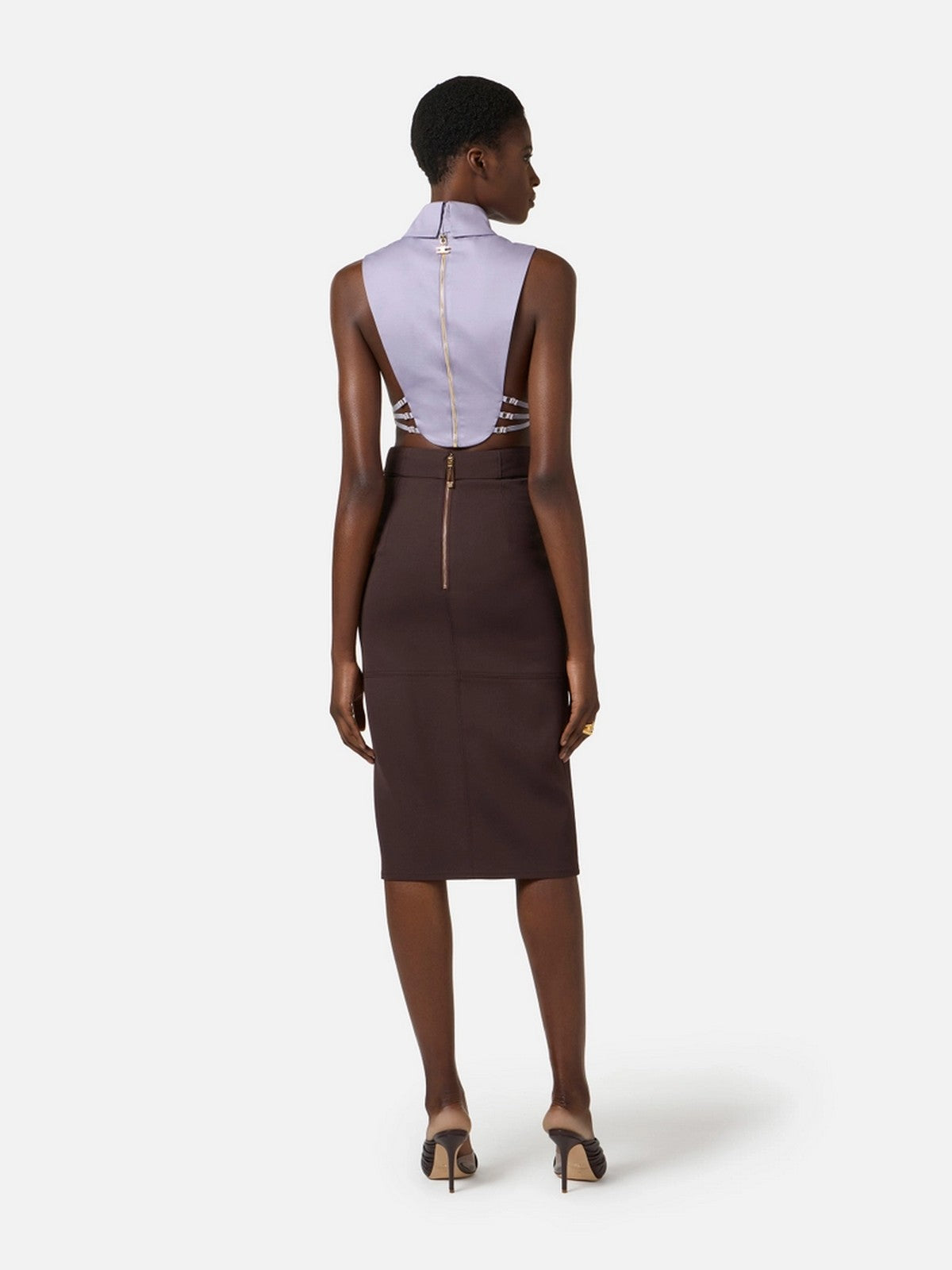 ELISABETTA FRANCHI Gonna Donna GO17361E2 644 CACAO