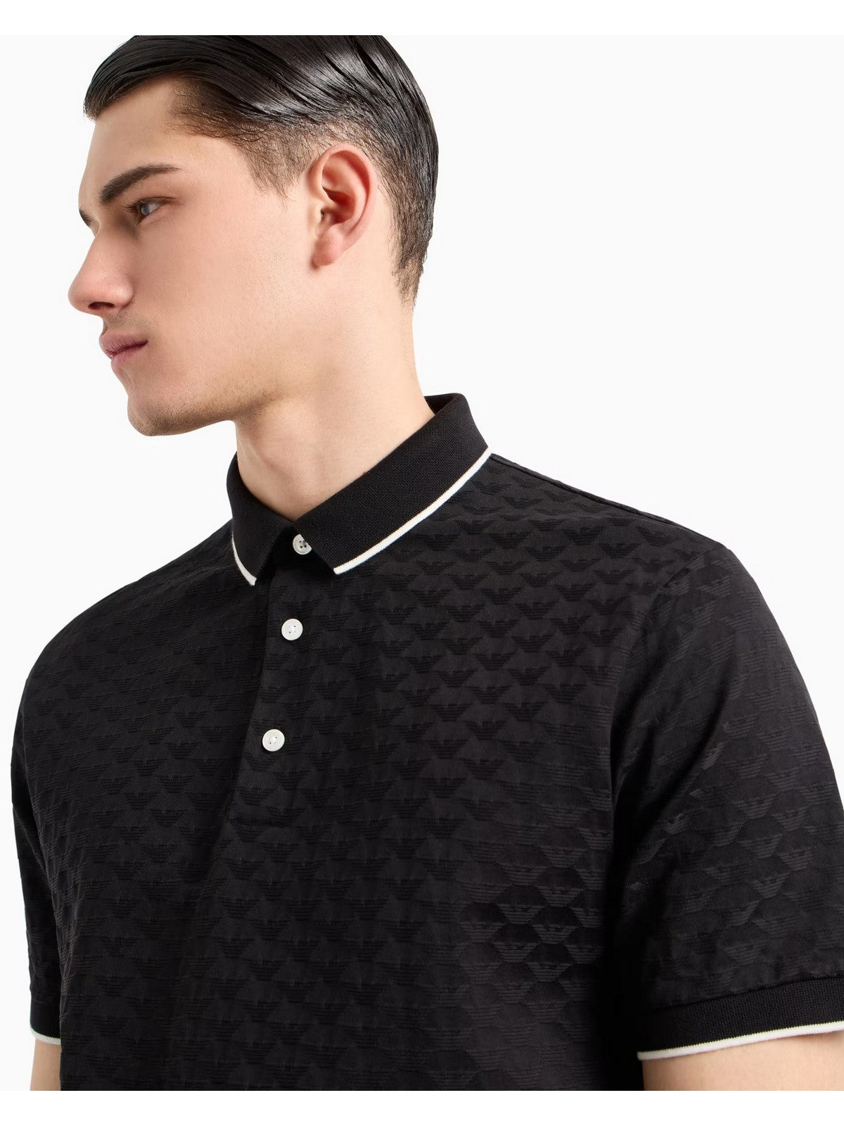 EMPORIO ARMANI Polo Uomo 8N1FP0 1JHWZ 0999 Nero gioboutiqueweb