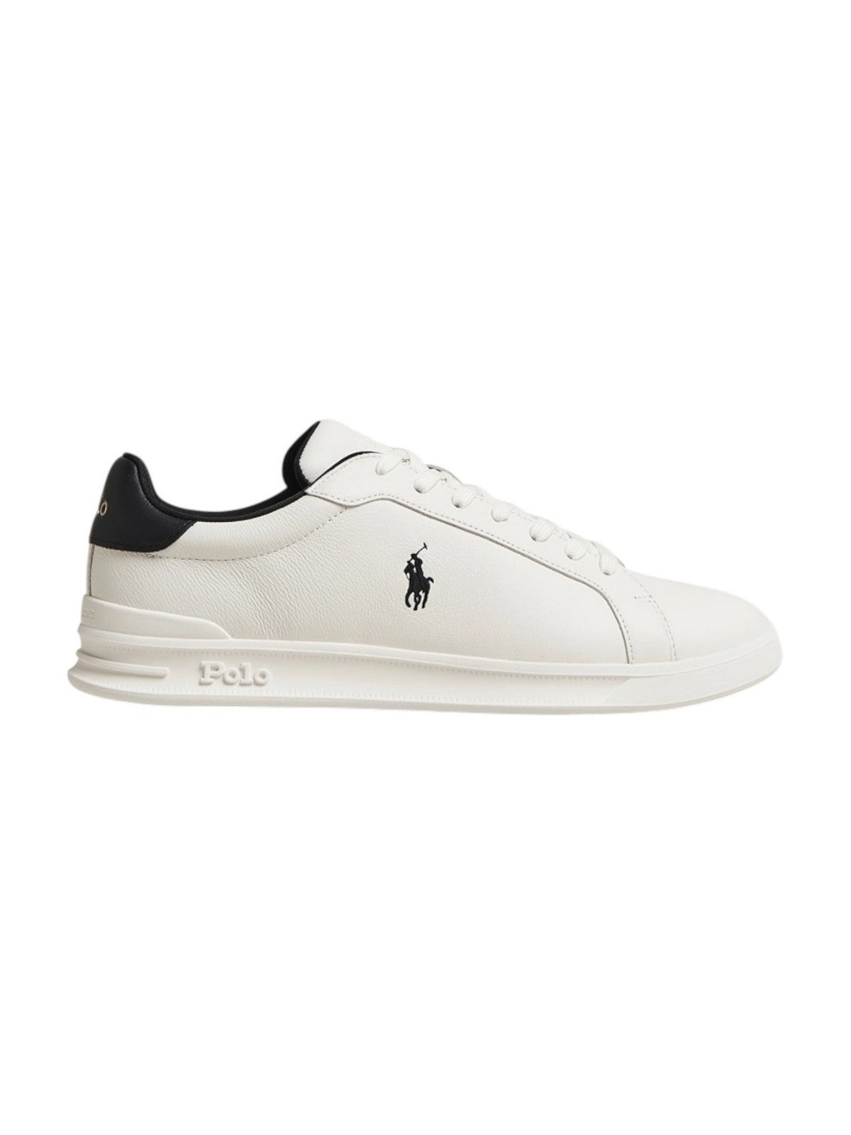 POLO RALPH LAUREN Sneaker Uomo HRT CRT II 809968172 004 WHITE/BLACK gioboutiqueweb