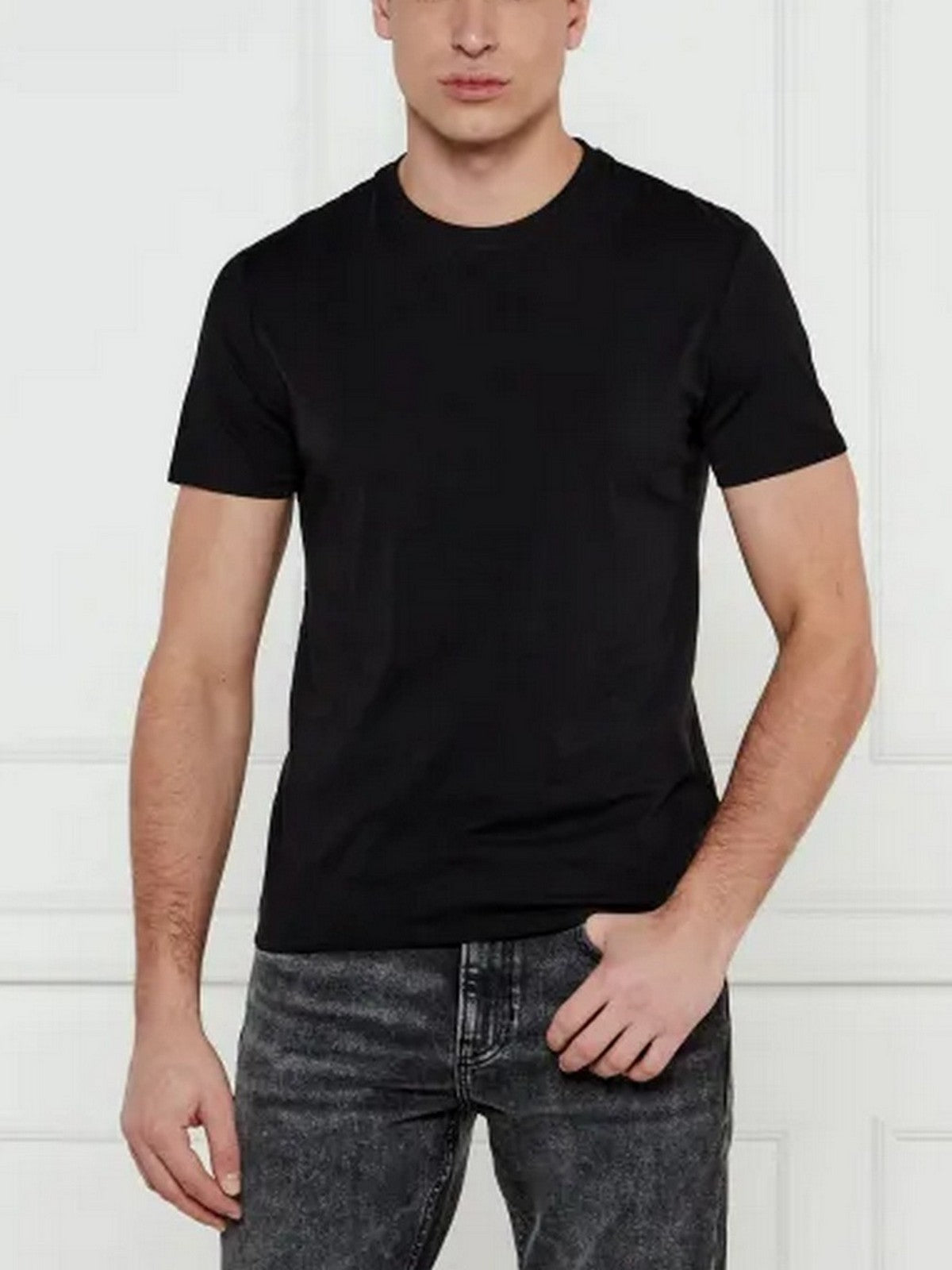 GUESS T-shirt Uomo GJ SLIM FIT SINGLE CN TEE M4BZ39 K6YW1 JBLK Jet Black A996 gioboutiqueweb