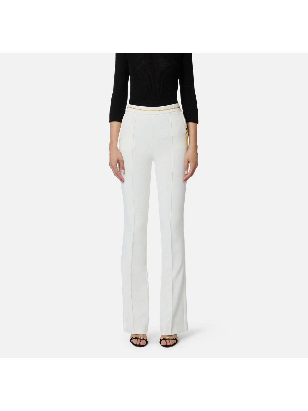 ELISABETTA FRANCHI Pantalone Donna PA14157E2 360 Avorio gioboutiqueweb