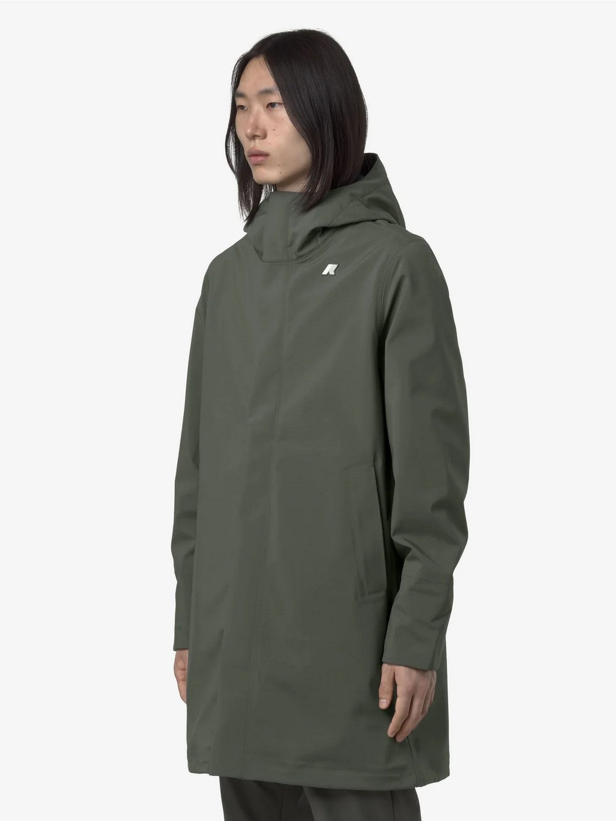 K-WAY Giubbino Uomo Thomas bonded K7126WW AF0 GREEN BLACKISH - BL