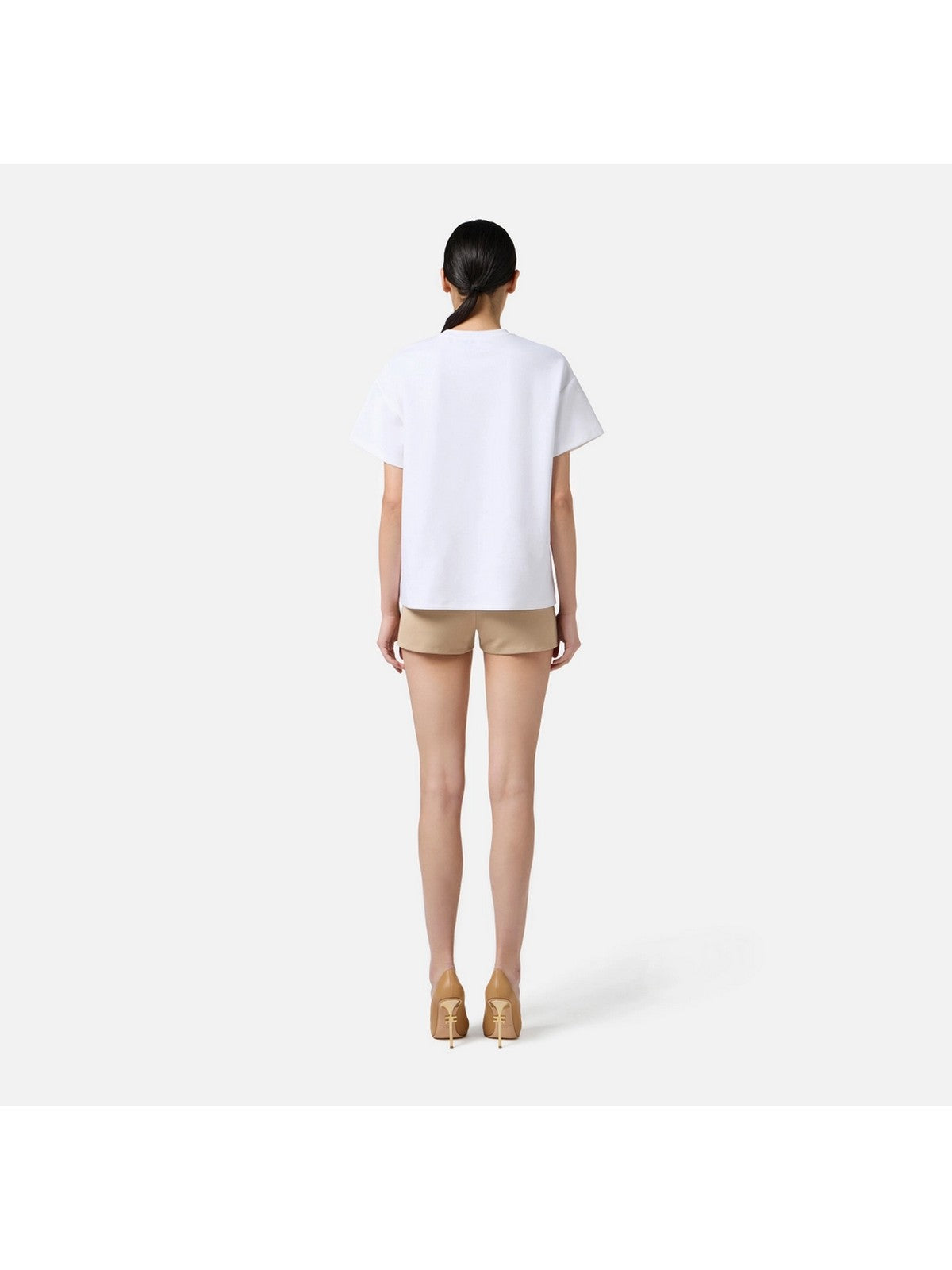 ELISABETTA FRANCHI T-shirt Donna MA02256E2 270 GESSO gioboutiqueweb