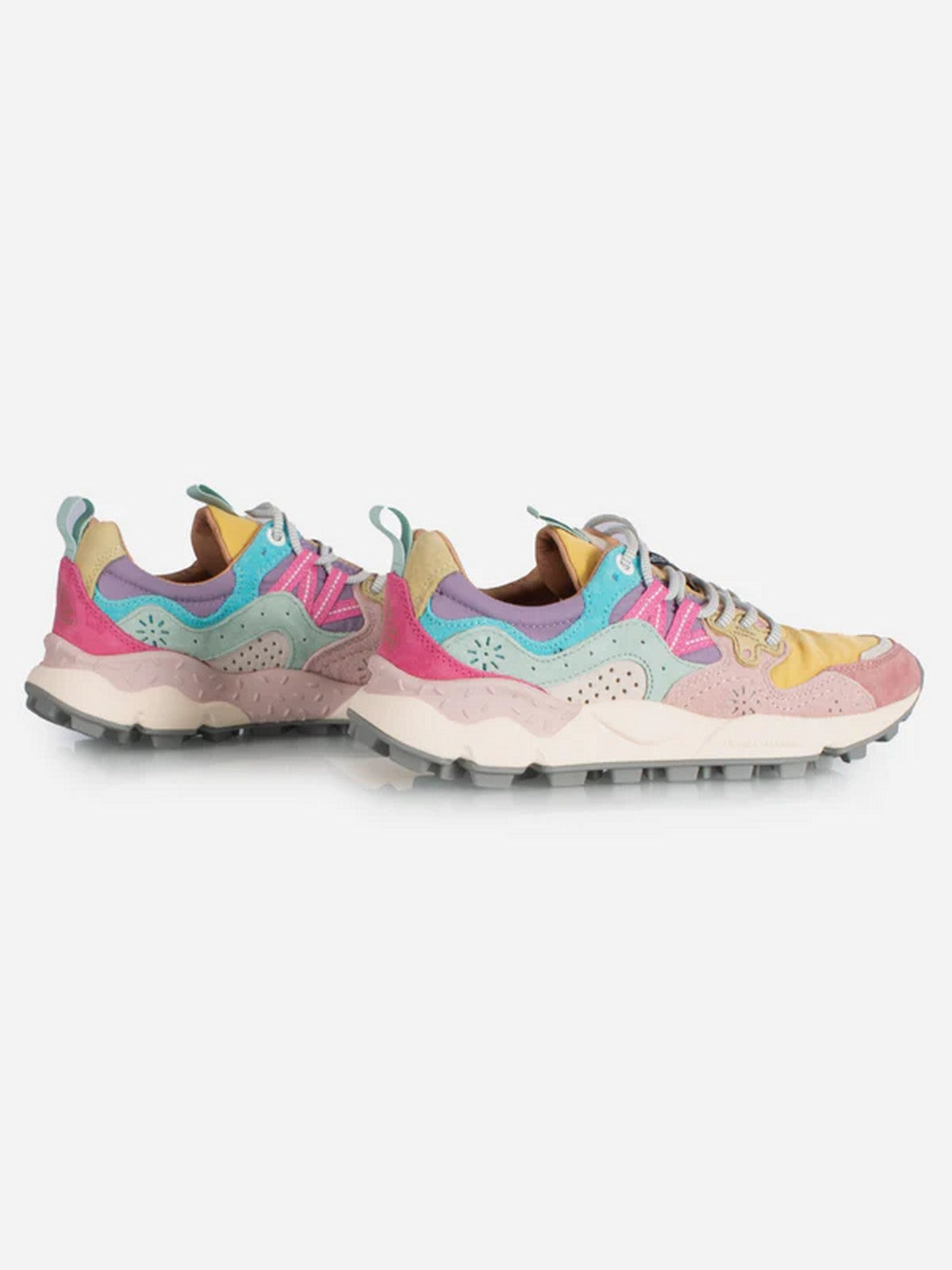 FLOWER MOUNTAIN Sneaker Donna YAMANO 3 WOMAN 2017817-01-1H07 PINK-OCHER-LIGHT PINK