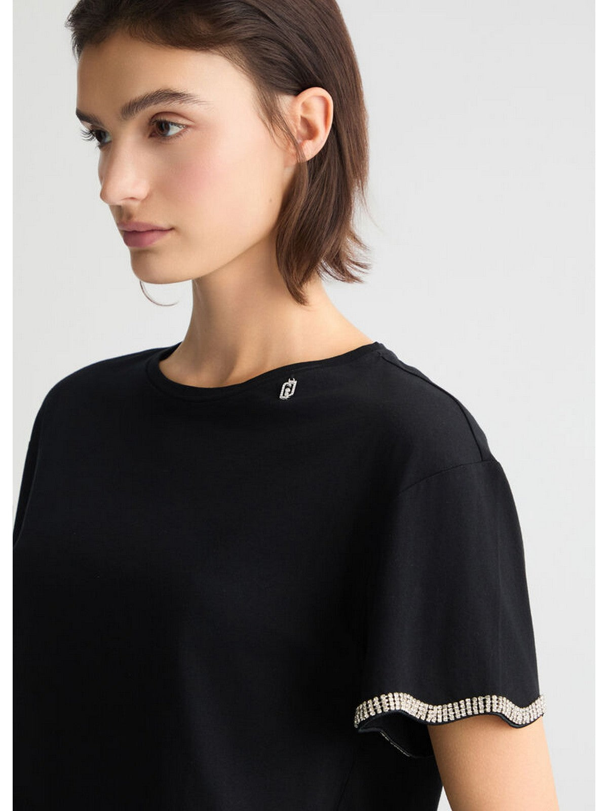 LIU JO WHITE T-shirt Donna WA5182JS904 22222 Nero