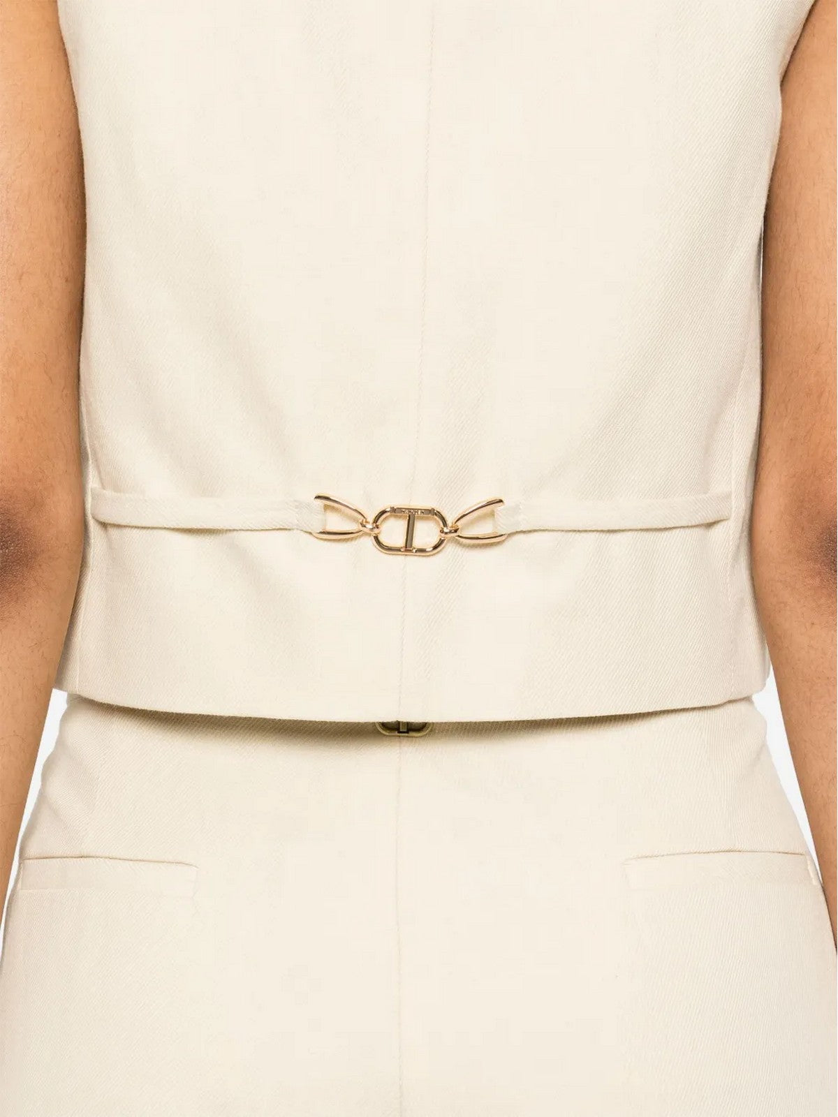 TWINSET Gilet Donna 251TP2761 12140 DELICATE BEIGE gioboutiqueweb