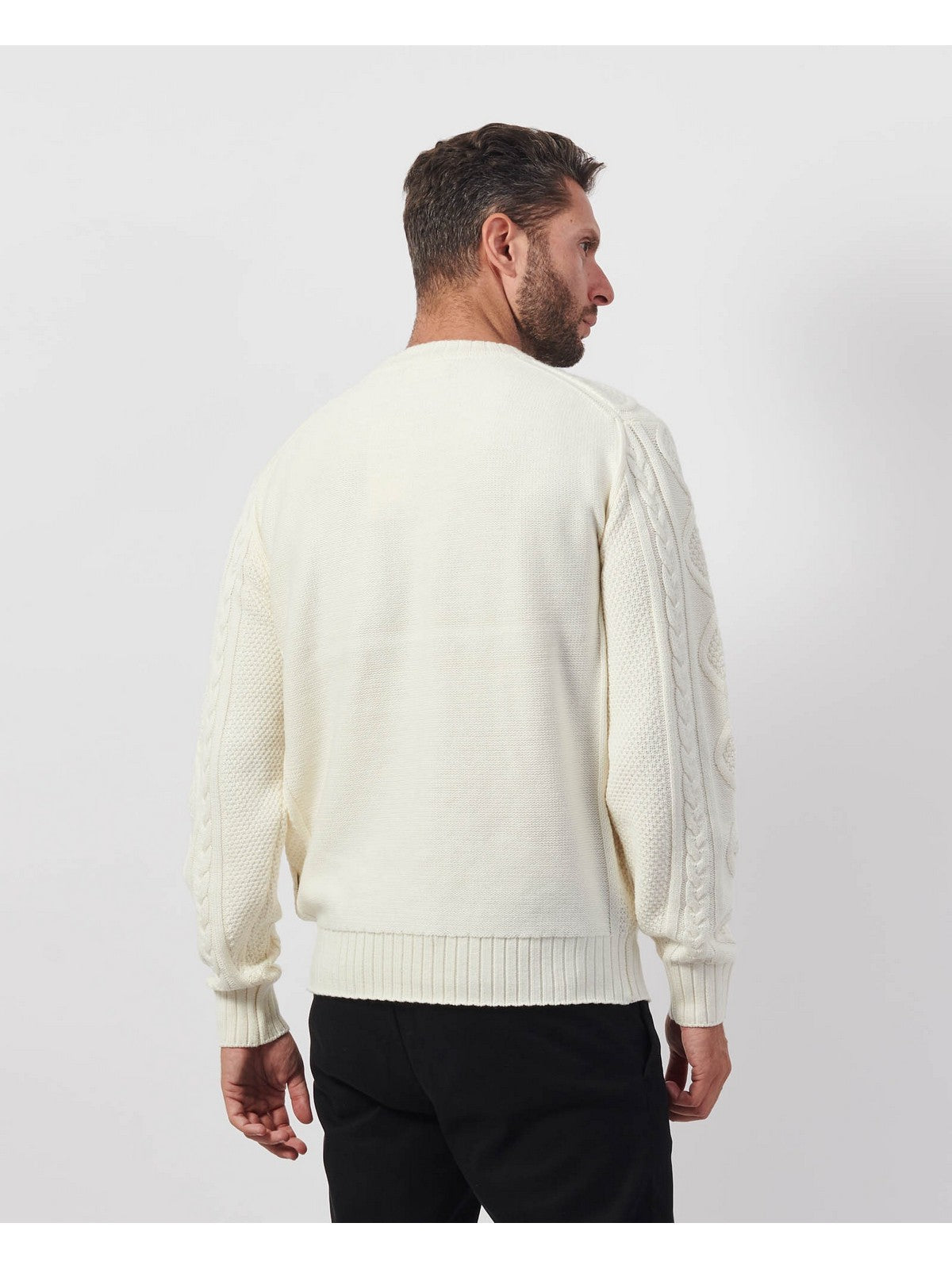 GUESS Maglione Uomo GJ LS CN CABLE SWTR M4BR34 Z3HN2 G293 Bianco gioboutiqueweb