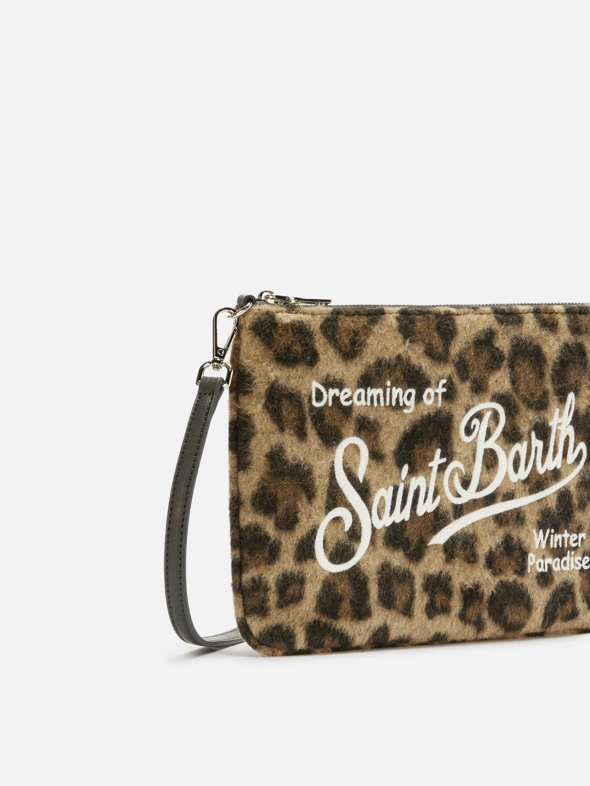 MC2 SAINT BARTH Pochette Donna PARISIENNE FELT 00223I LEOPARD MIDI 18 EMB