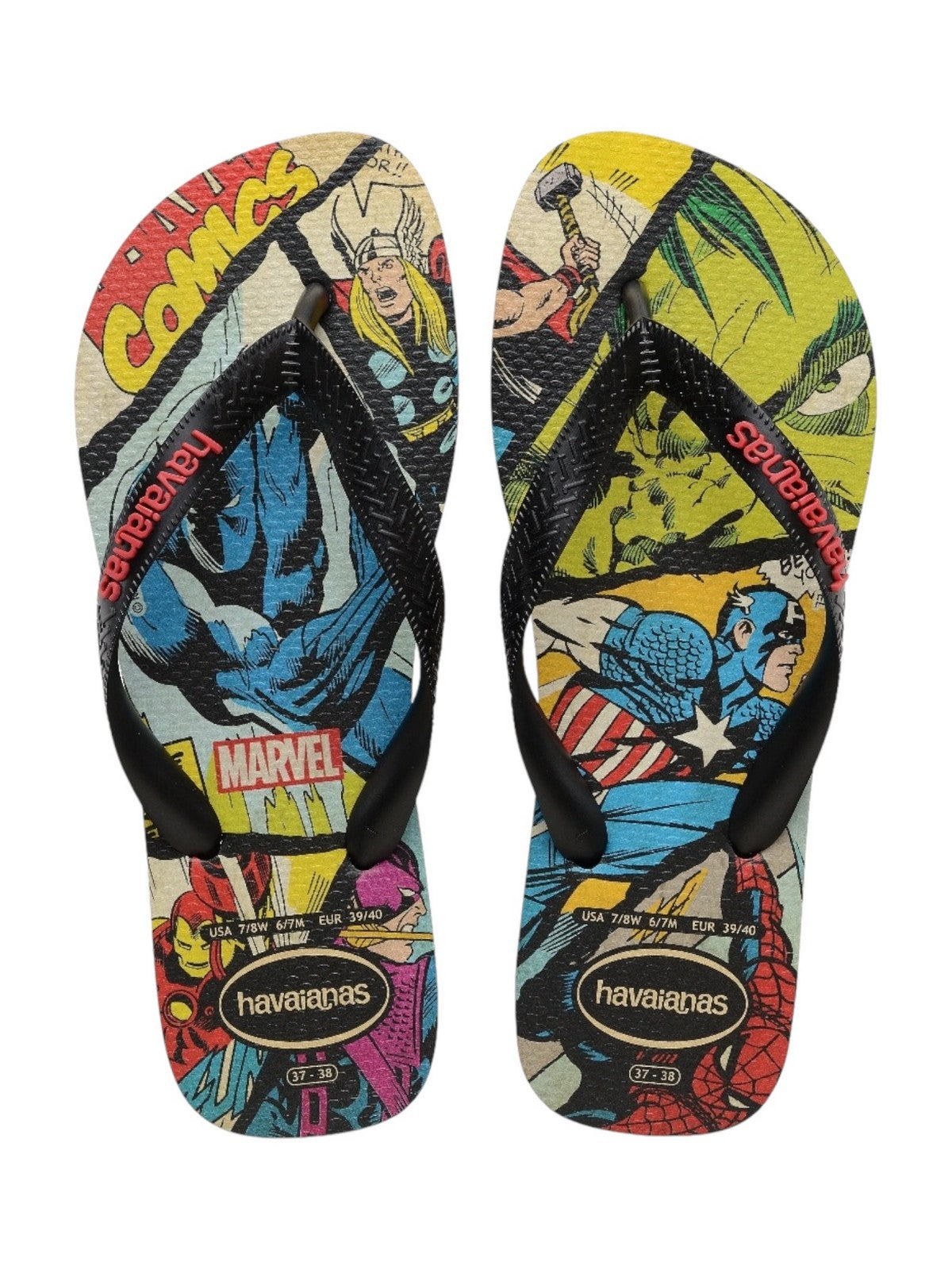 HAVAIANAS Infradito Uomo Hav. Top Marvel Classic 4147012.2563 Nero gioboutiqueweb