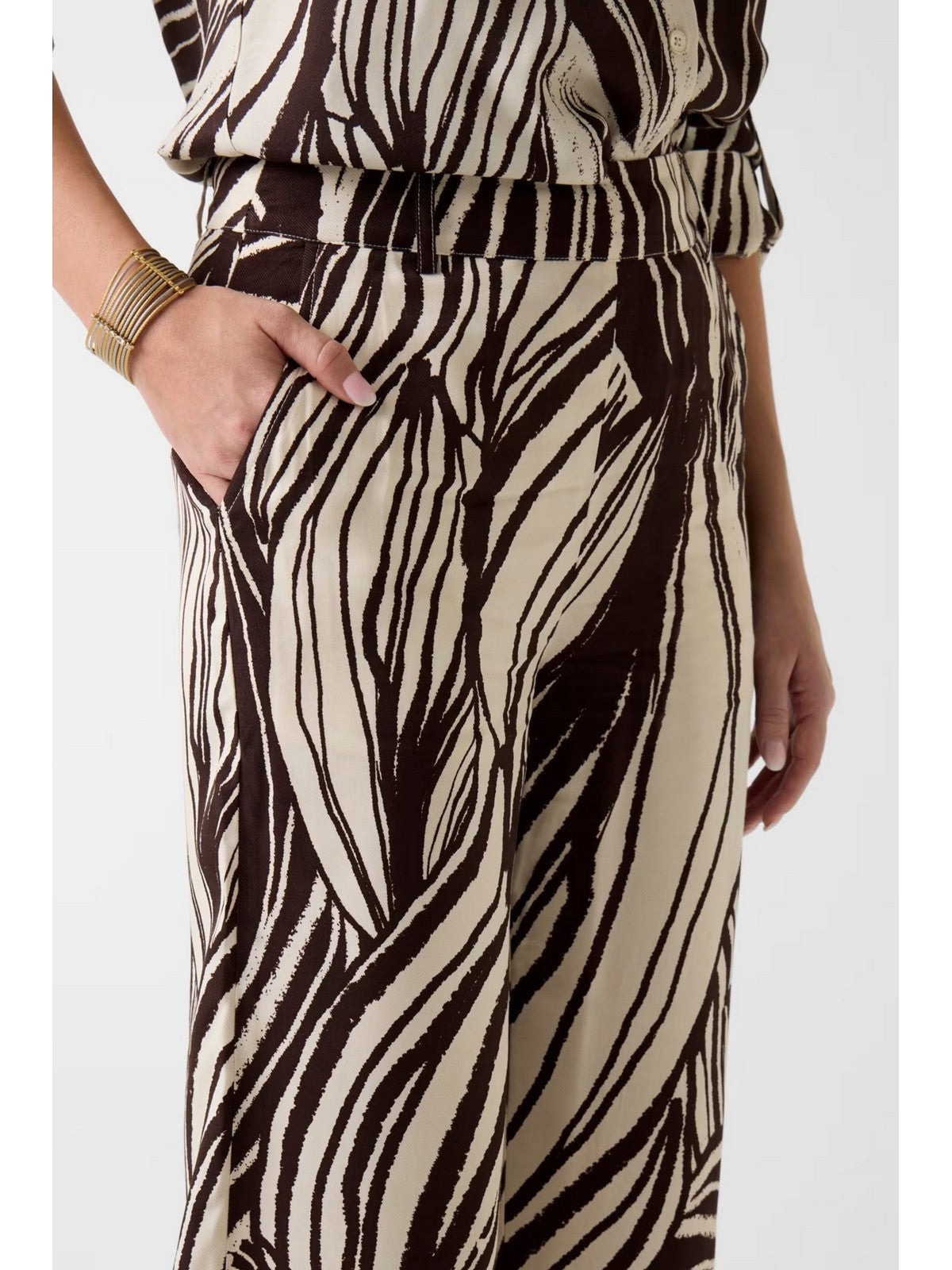 GUESS Pantalone Donna BASTIENNE WIDE LEG TROUSER W6GB19 W1972 PMIC WILD ESCAPE PRINT