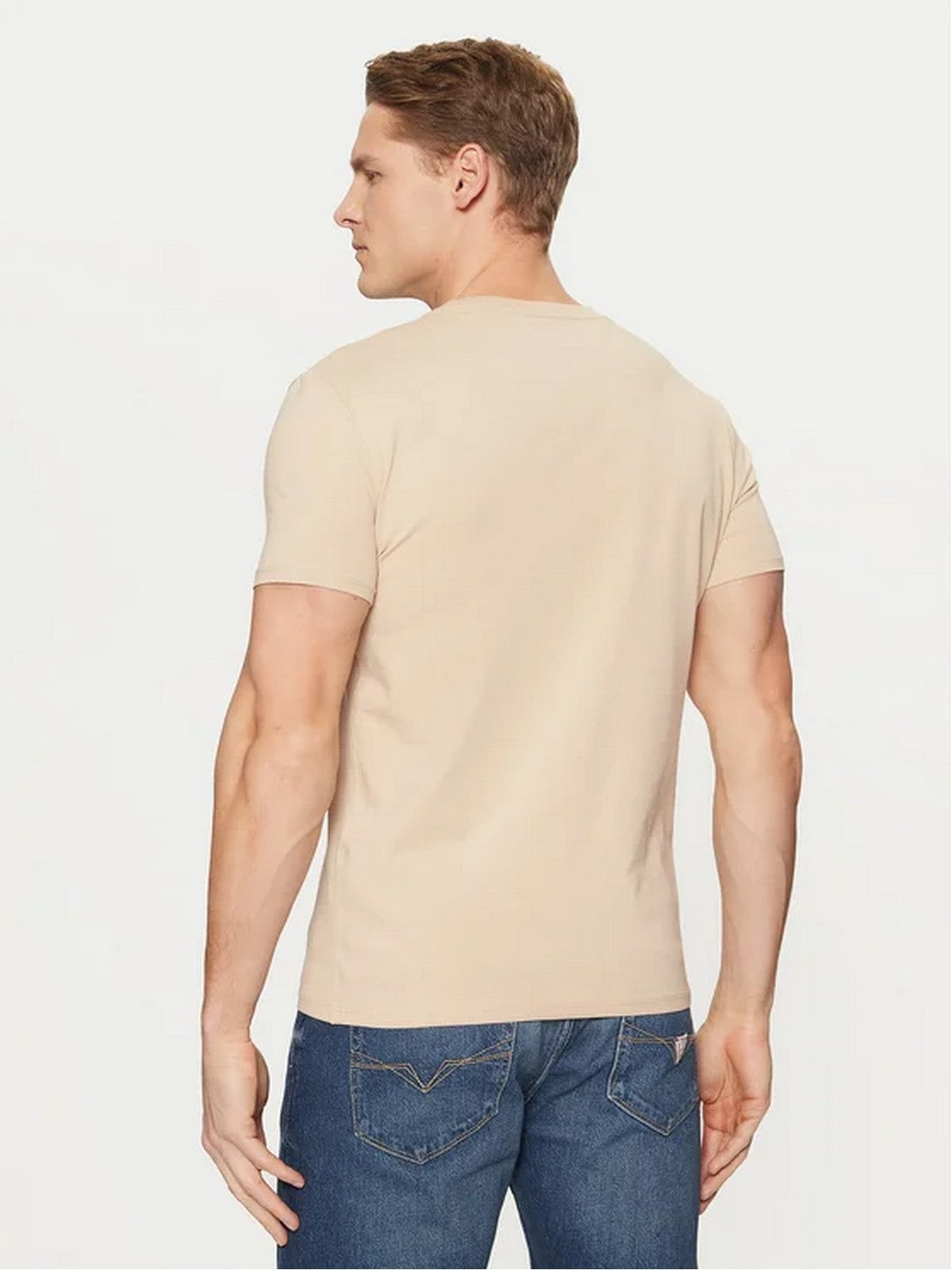 GUESS T-shirt Uomo CN SS CORE TEE STR M2YI24 J1314 G1DR NEUTRAL SAND gioboutiqueweb