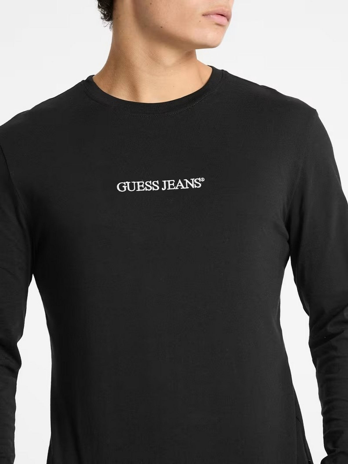 GUESS T-shirt Uomo GJ LS CN REG EMBRO TEE M5RI84 K8HM0 JBLK Jet Black A996