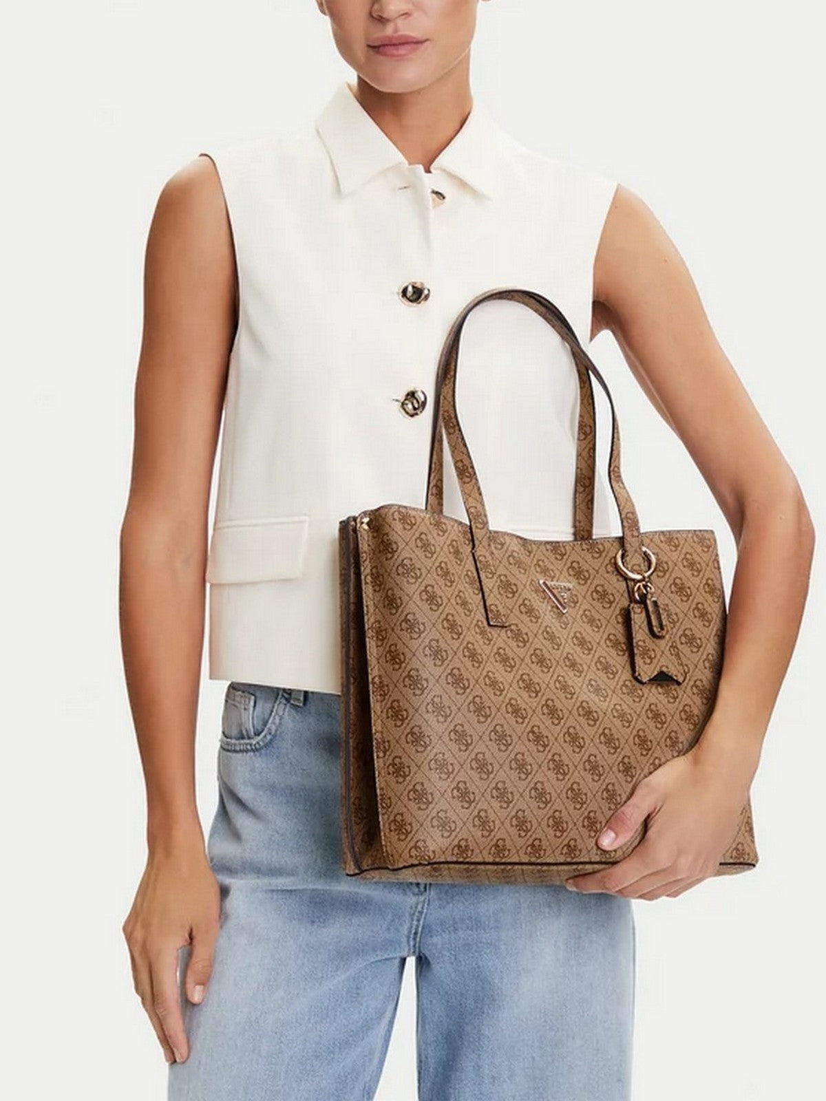 GUESS Borsa Donna MERIDIAN II GIRLFRIEND TOTE HWSG69 74230 LTL LATTE LOGO