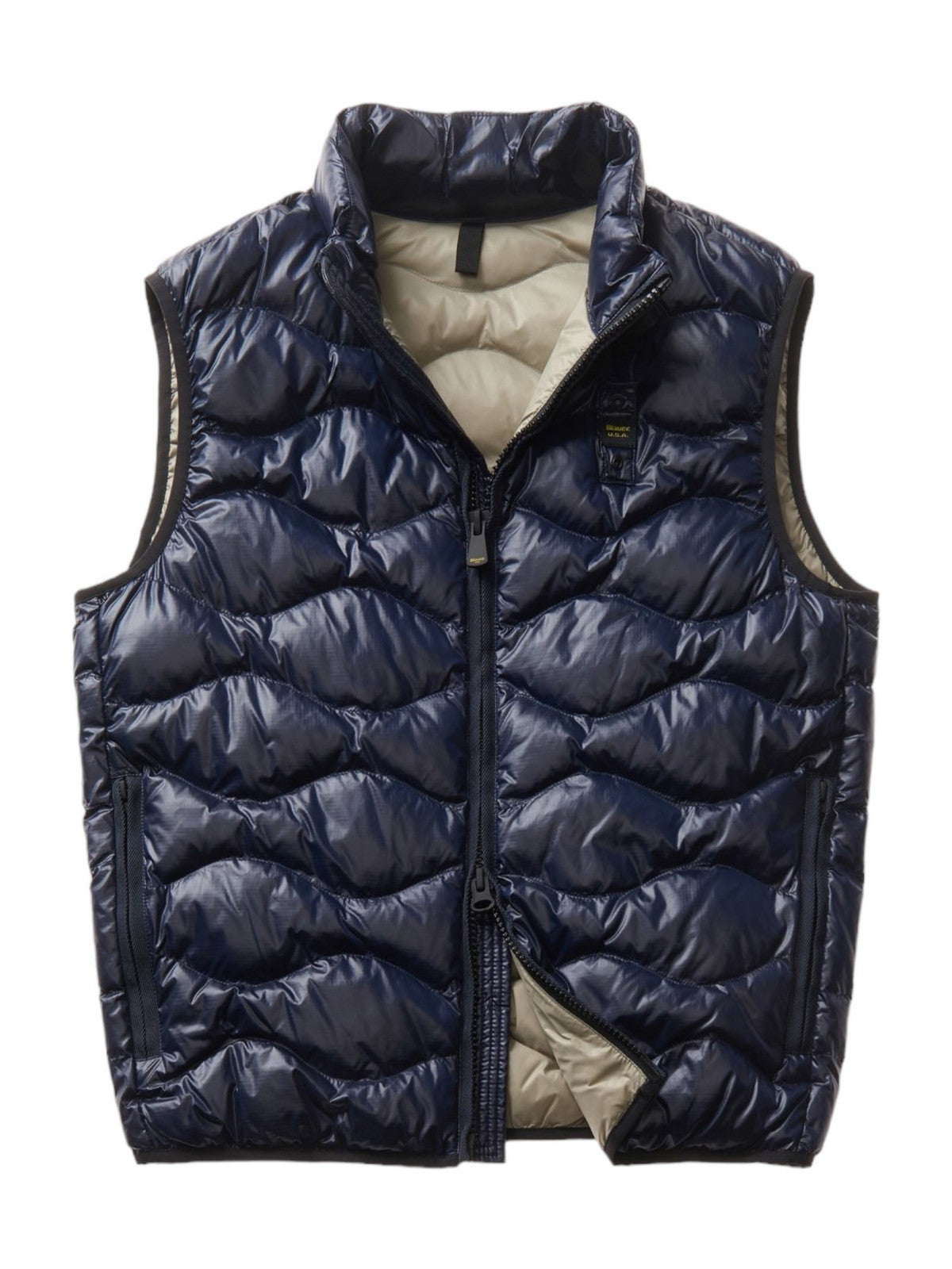 BLAUER Gilet Uomo 24SBLUX02058 005958 888 Blu gioboutiqueweb