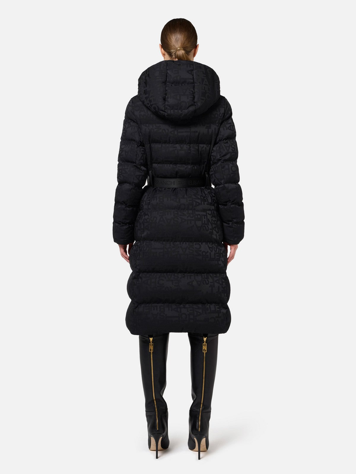 ELISABETTA FRANCHI Piumino Donna PI71D46E2 110 Nero gioboutiqueweb