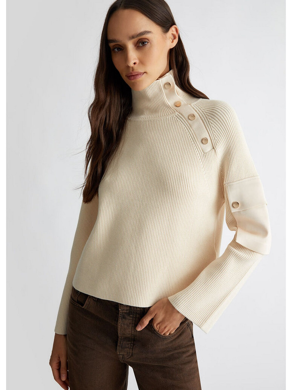LIU JO WHITE Maglione Donna WF4475MS99E 20304 Beige gioboutiqueweb