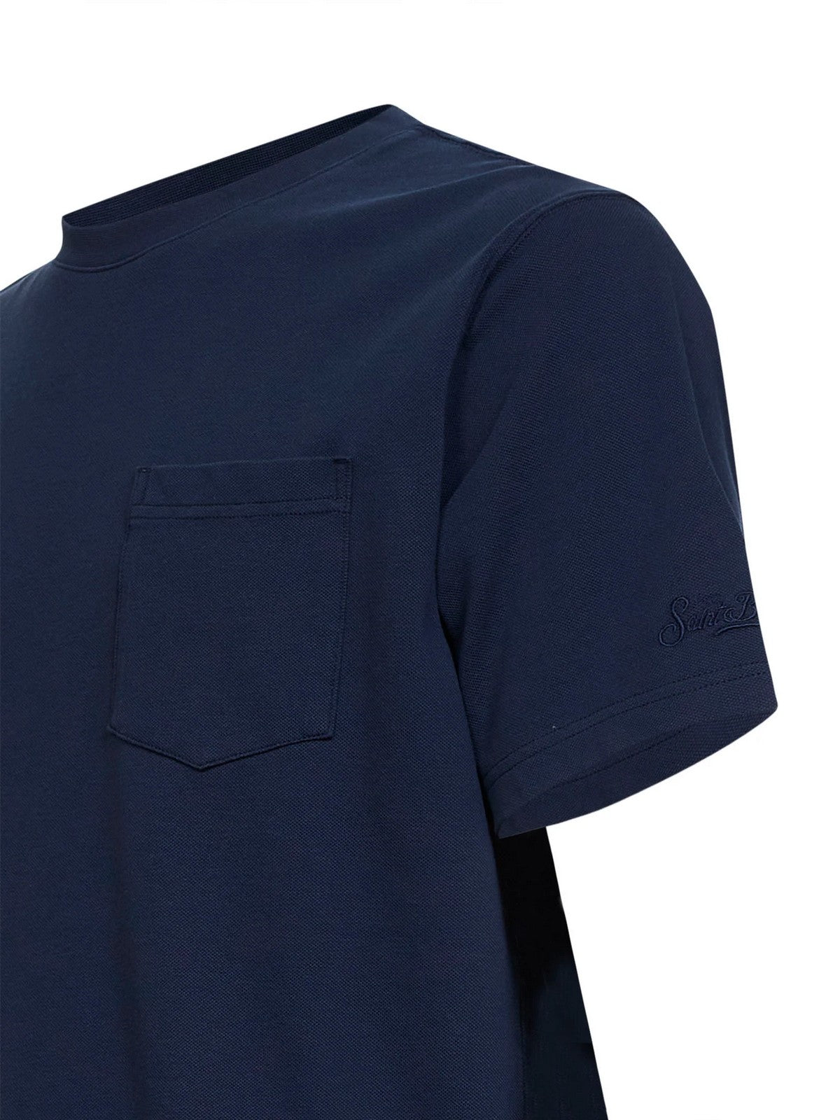MC2 SAINT BARTH T-shirt Uomo BAKEWELL 00120L PIQUET 61 BLUE NAVY