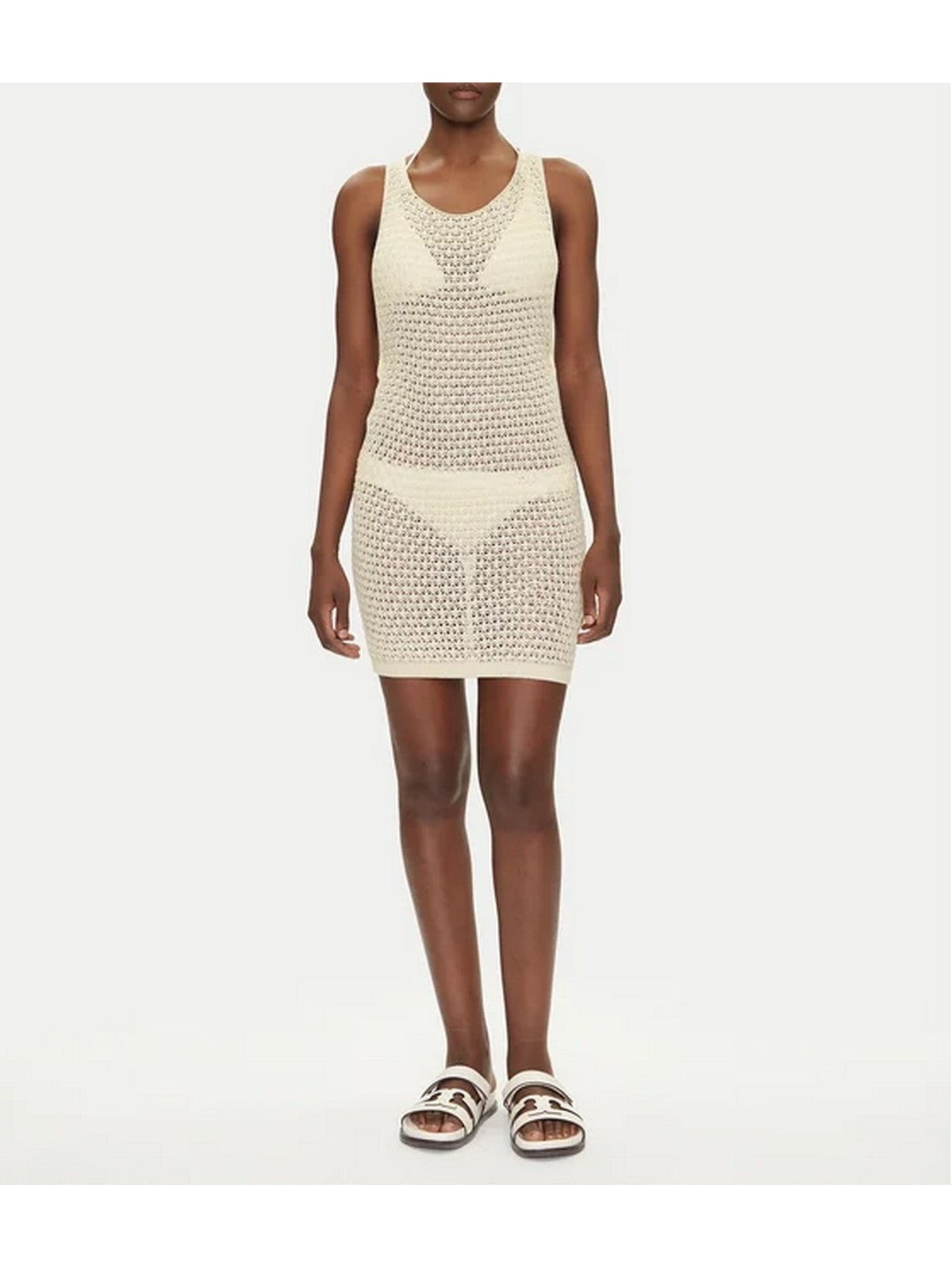 GUESS BEACHWEAR Copricostume Donna E5GK12 Z3N30 G047 PEARL WHITE gioboutiqueweb