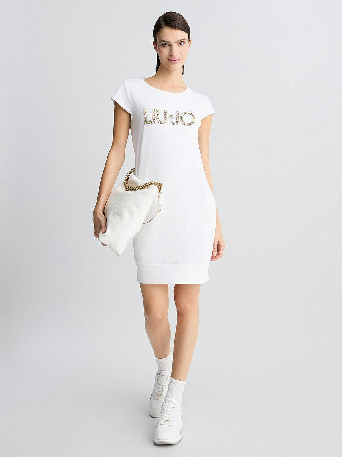 LIU JO BEACHWEAR Abito Donna VA5194JS003 Q9136 Bianco/flowers