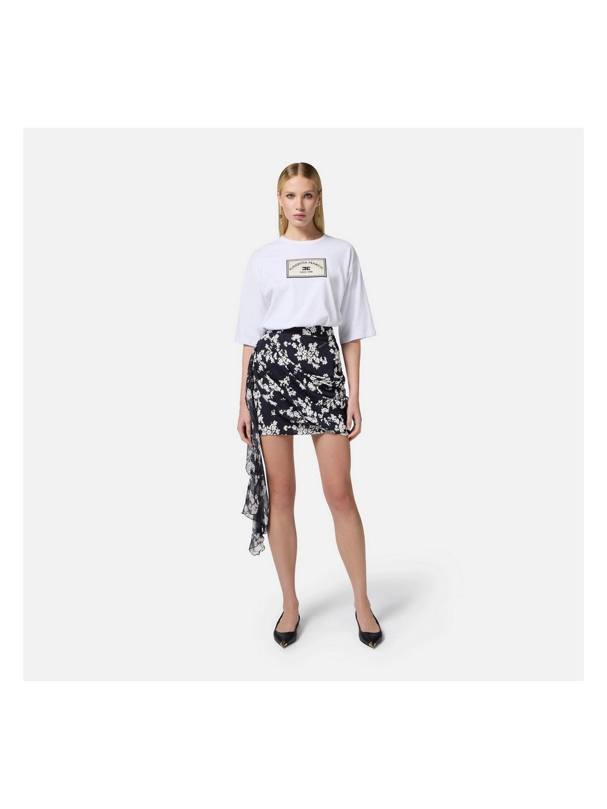 ELISABETTA FRANCHI T-shirt Donna MA03551E2-270 Bianco gioboutiqueweb