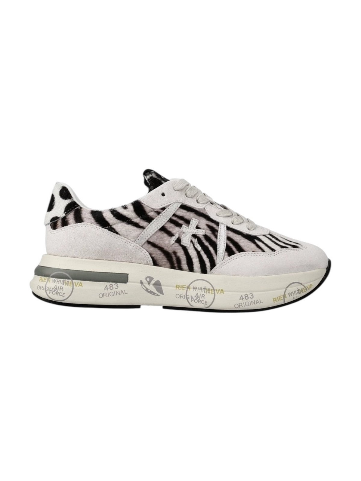 PREMIATA Sneaker Donna CASSIE VAR 7677 ANIMALIER ZEBRA/GREY