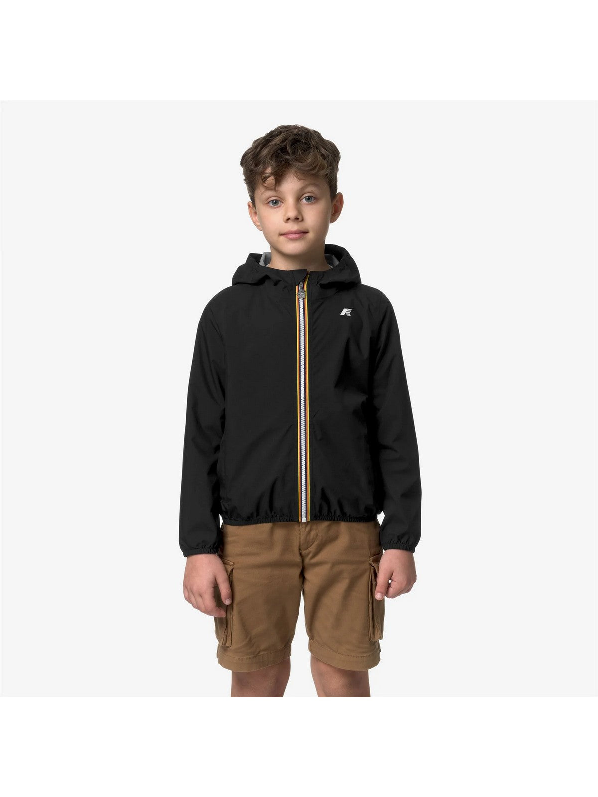 K-WAY KIDS Giubbino Bambini e ragazzi P. JACK STRETCH DOT K21371W USY BLACK PURE