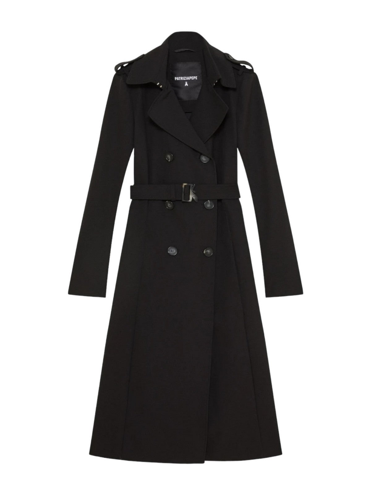 PATRIZIA PEPE Trench Donna 8O0137 A2AW K103 Nero gioboutiqueweb