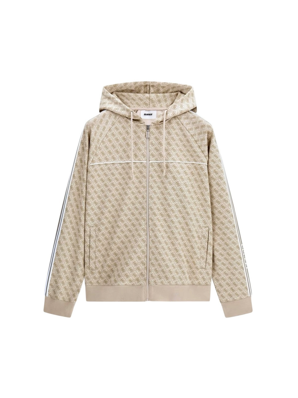 GUESS SPORT Felpa Uomo PARIMO 4G FULL ZIP SWEATSHIRT Z5BQ13 K2042 FJ9O 4G JACQUARD LIGHT MI