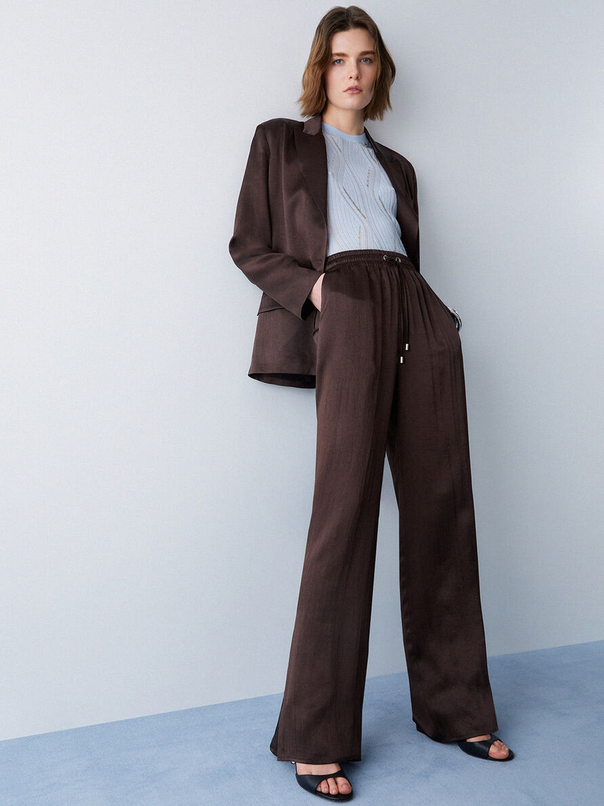 LIU JO BLACK Pantalone Donna CA6147T450A P9576 Chocolate black