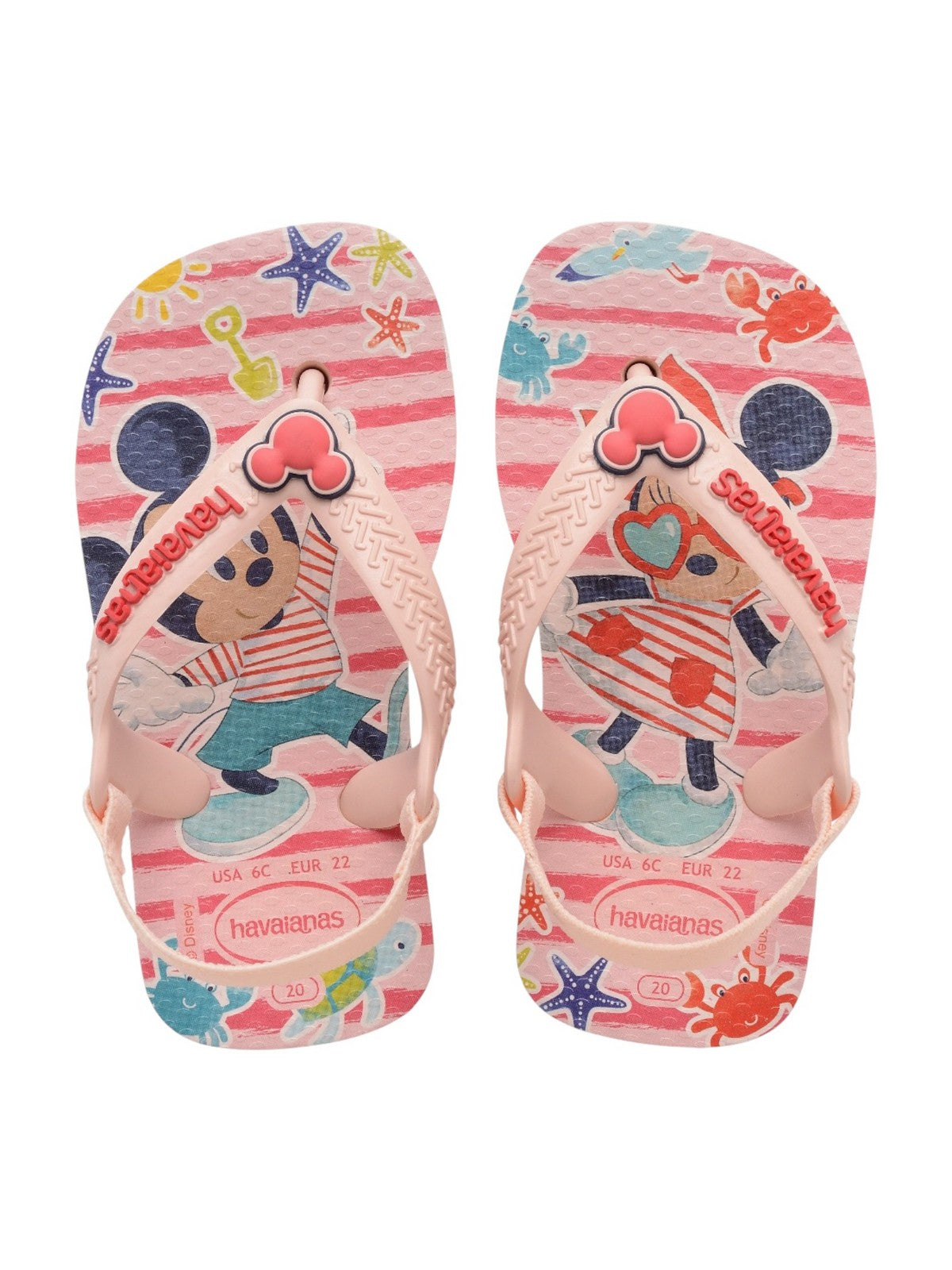 HAVAIANAS Infradito Bambine e ragazze Hav. Baby disney classic II 4137007.9994 PINK/RED gioboutiqueweb