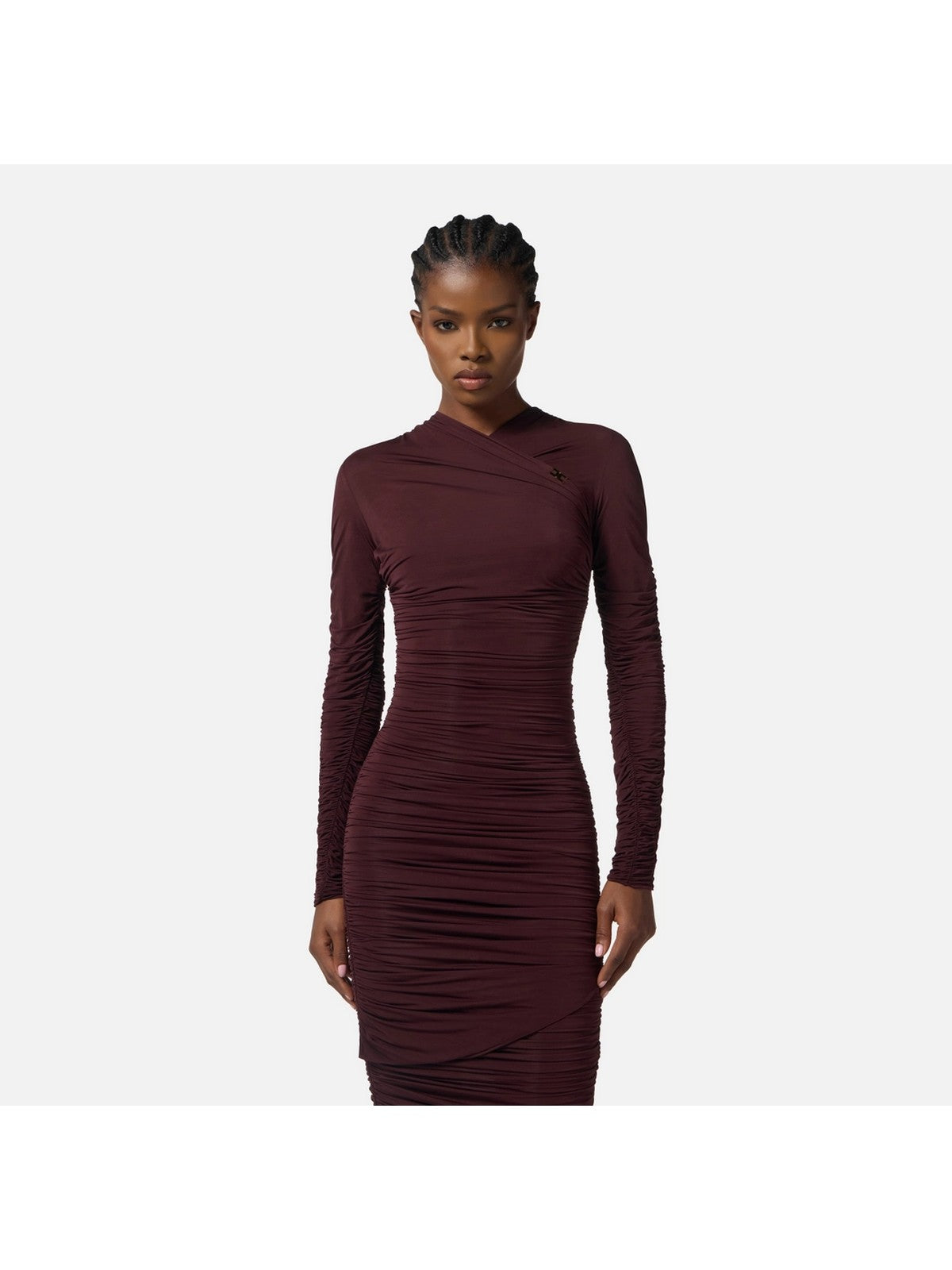 ELISABETTA FRANCHI Abito Donna AB88857E2 EA4 MERLOT gioboutiqueweb