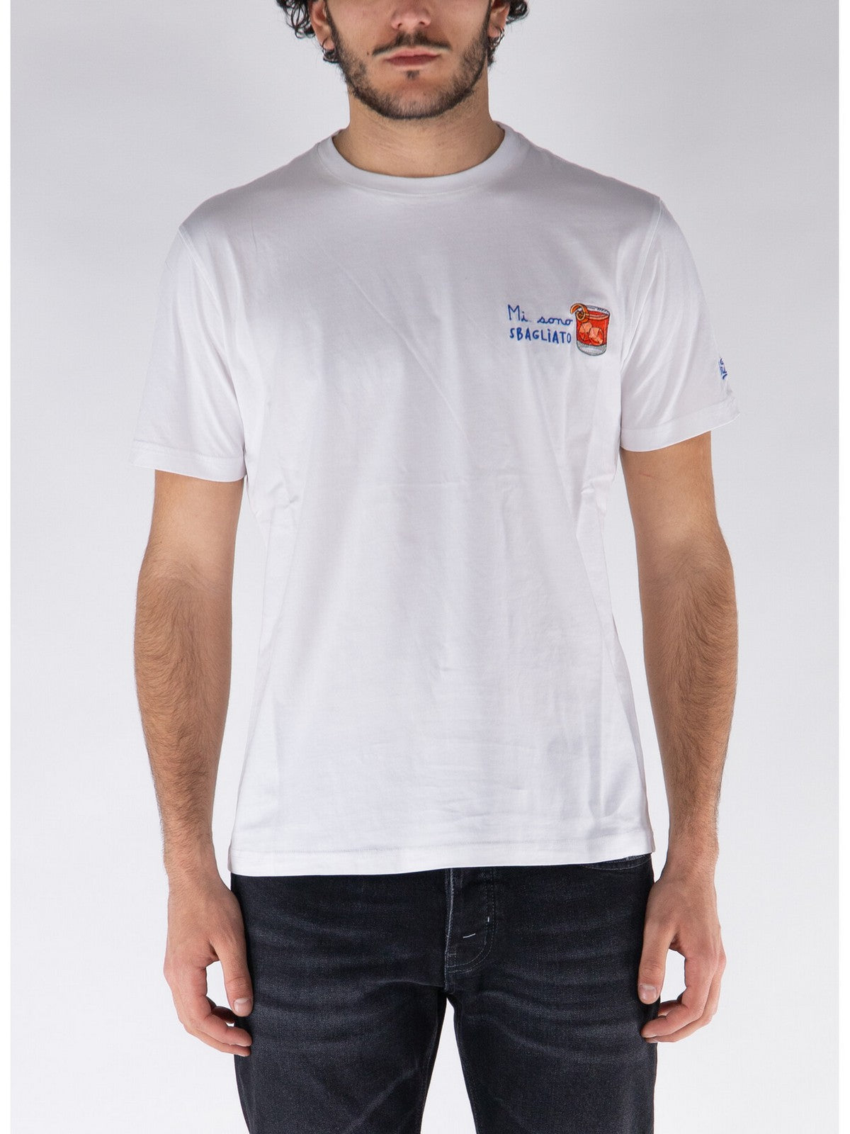 T-shirt MC2 Saint Barth et Pole Man Portofino 04135f White