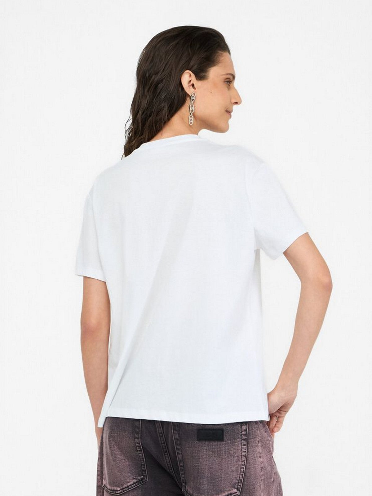 LIU JO WHITE T-shirt Donna MF5345JS923 M9683 B.co heart liujo