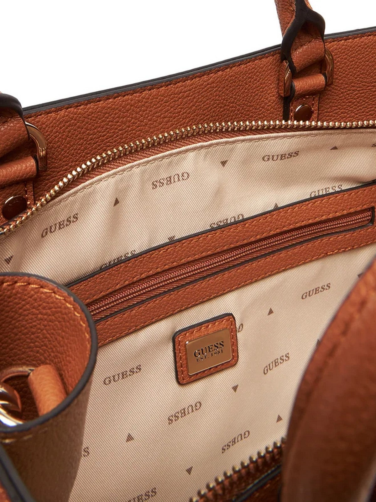 GUESS Borsa Donna MERIDIAN II GIRLFRIEND SATCHEL HWBG69 74060 COG COGNAC