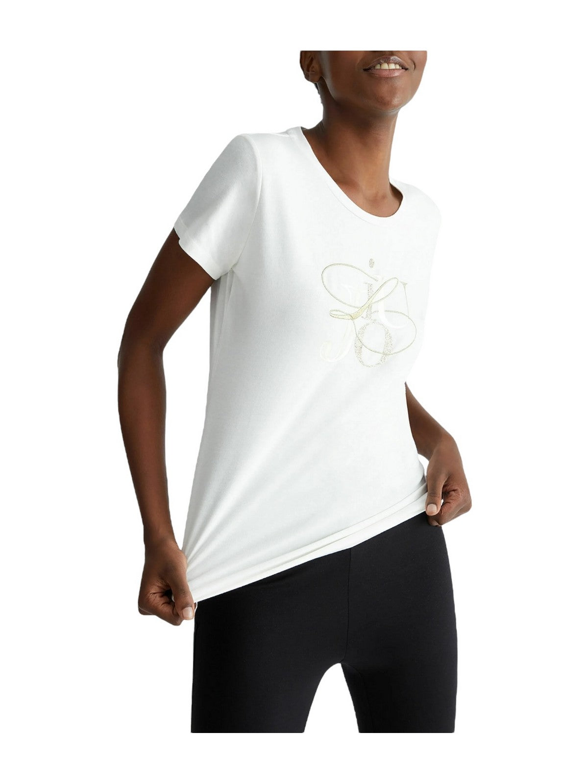 LIU JO SPORT T-Shirt e Polo Donna TA4136JS003 N9051 Avorio gioboutiqueweb