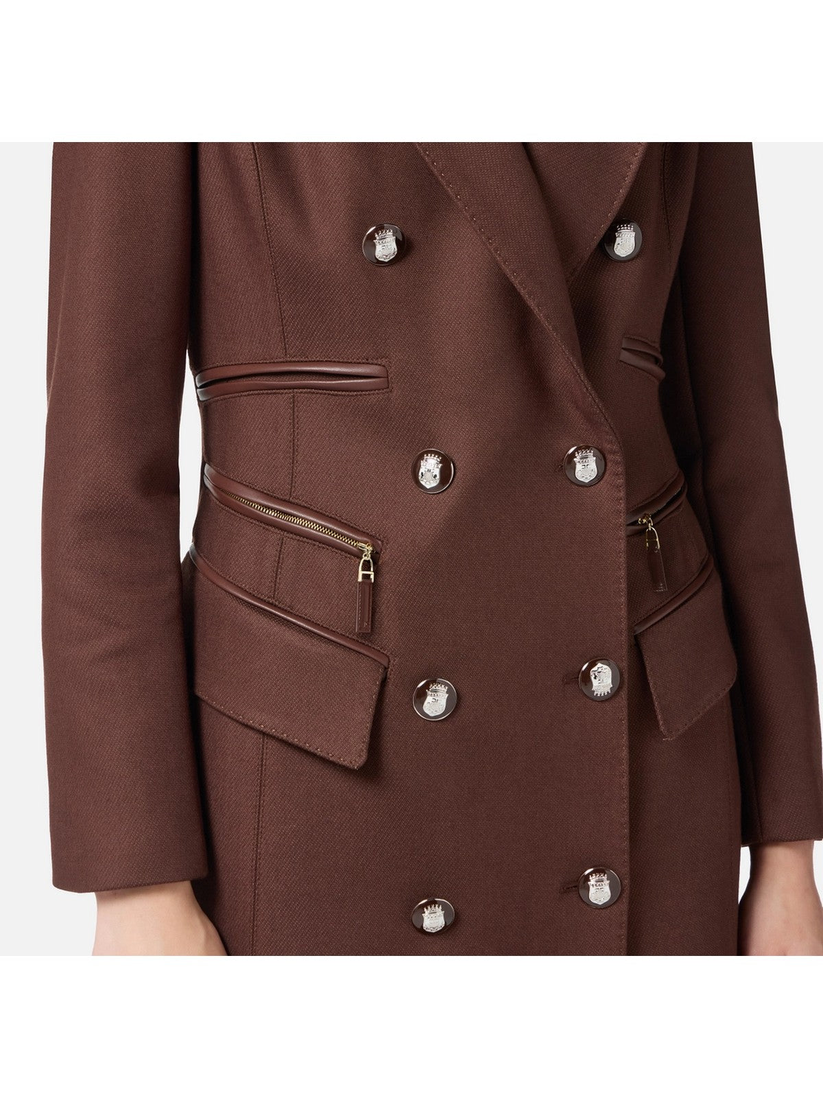 ELISABETTA FRANCHI Cappotto Donna CP01056E2 EA3 COFFEE