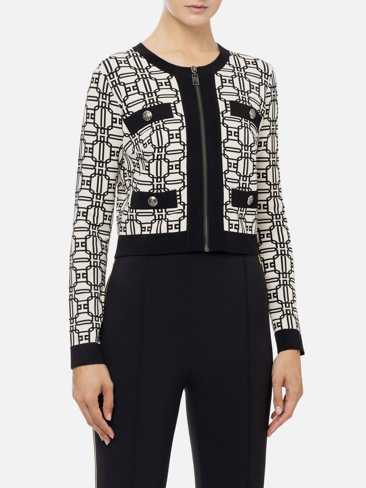 ELISABETTA FRANCHI Maglione Donna MK32B47E2 E84 Bianco gioboutiqueweb