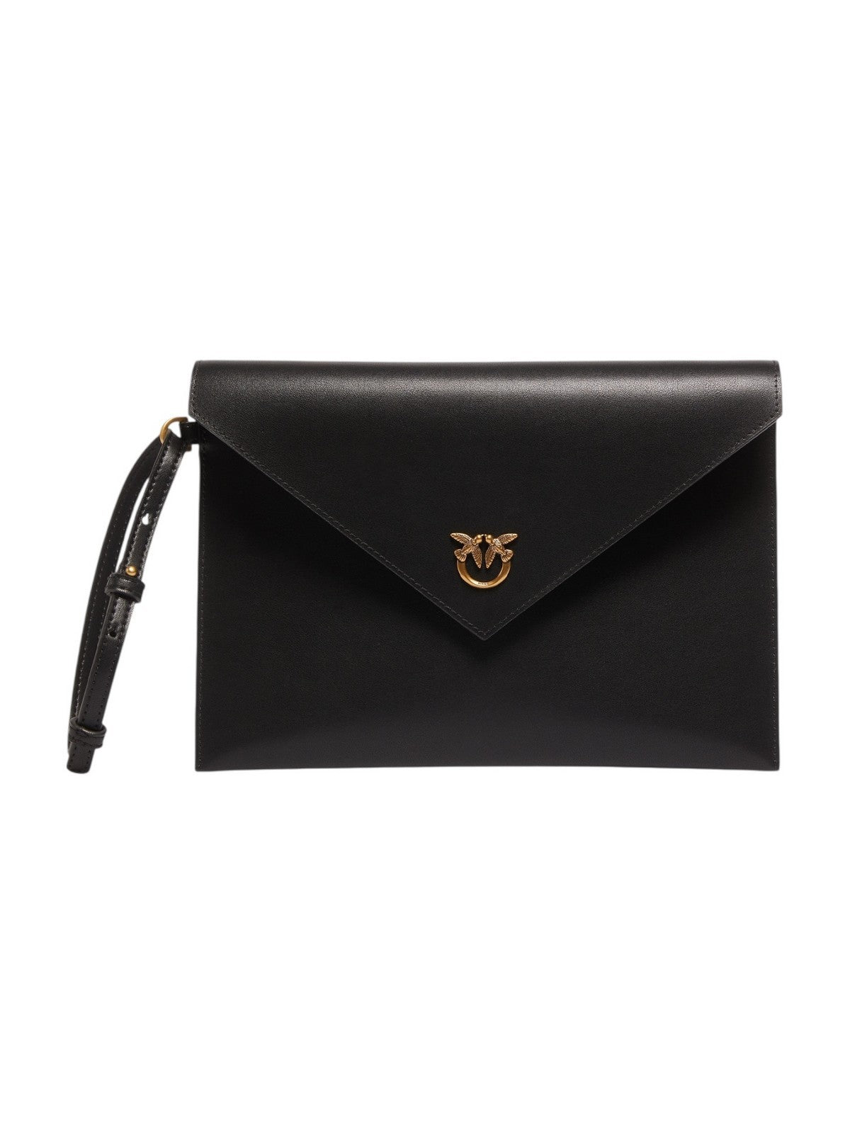 PINKO Pochette Donna FLAT PURSE HANDLE 104820-A0F1 Z99Q NERO-ANTIQUE GOLD