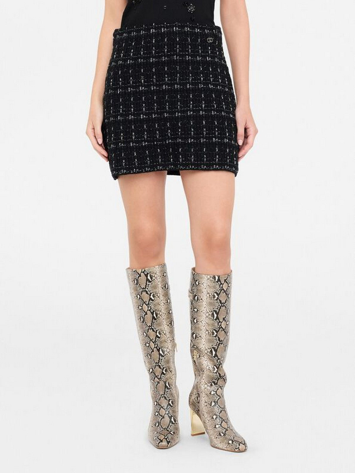 LIU JO WHITE Gonna Donna MF5056MA25R P9017 Black metal fantasy