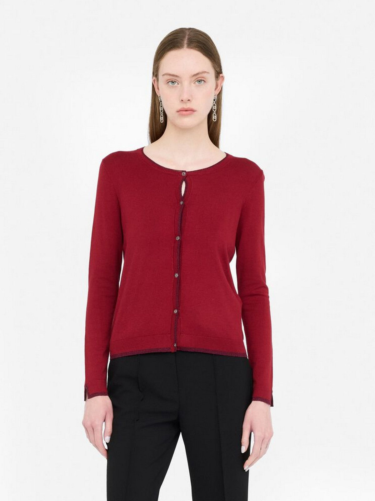 LIU JO WHITE Cardigan Donna MF5225MS49I 91650 Pepper