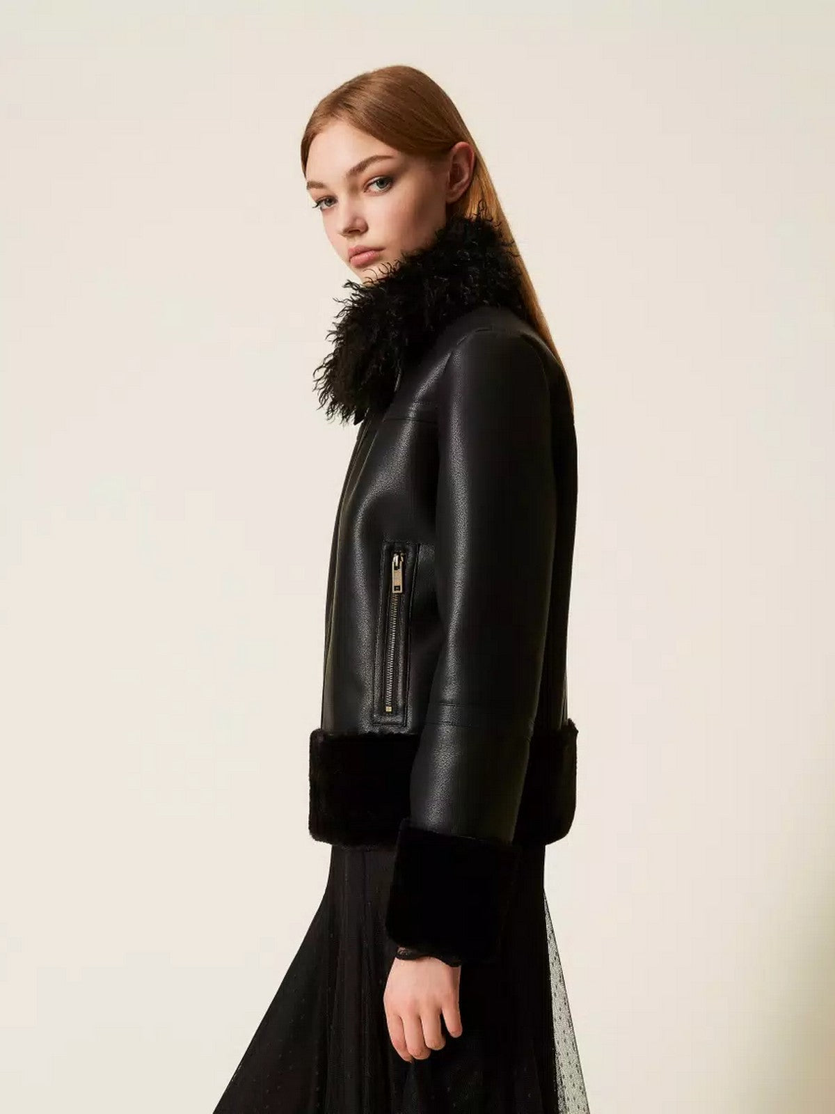 TWINSET Giubbino Donna WARM AND SOFT 252TP2410 00006 Nero